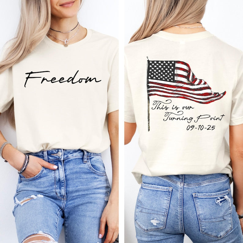 Freedom Charlie Kirk Shirt - This Is The Turning Point Tee - Justice For Charlie Kirk Protest Shirt
