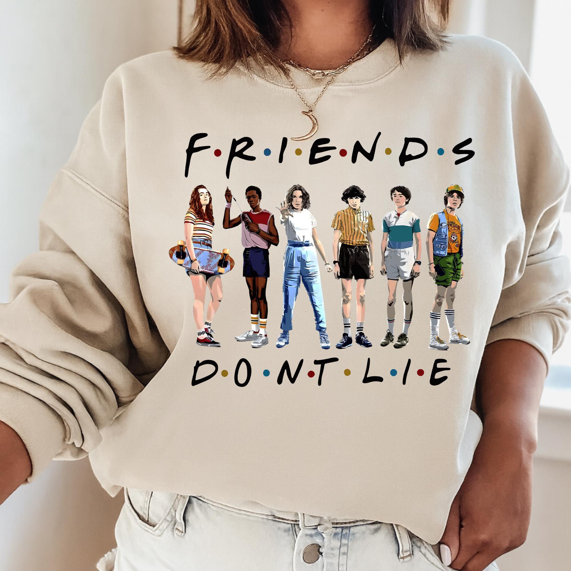Friends Dont Lie Retro Sci Fi T-Shirt - 80s Inspired Parallel World Graphic Tee