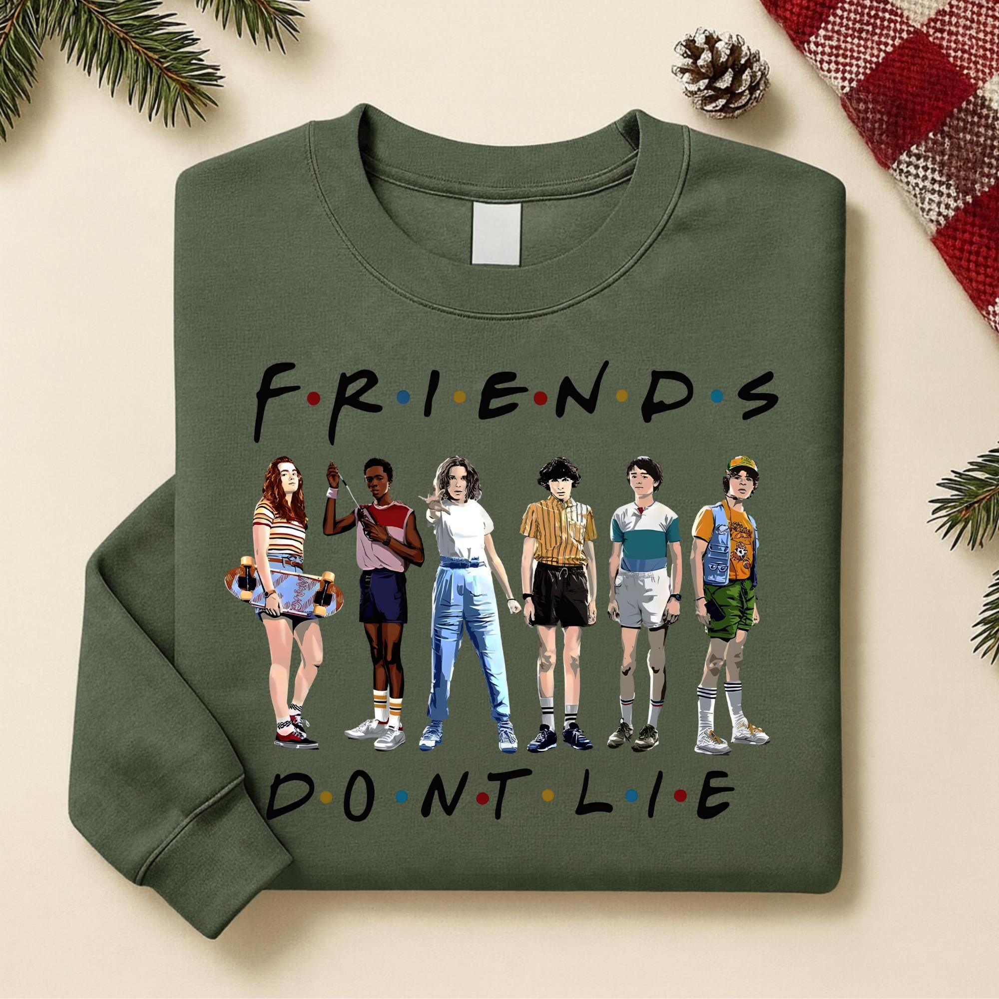 Friends Dont Lie Retro Sci Fi T-Shirt - 80s Inspired Parallel World Graphic Tee