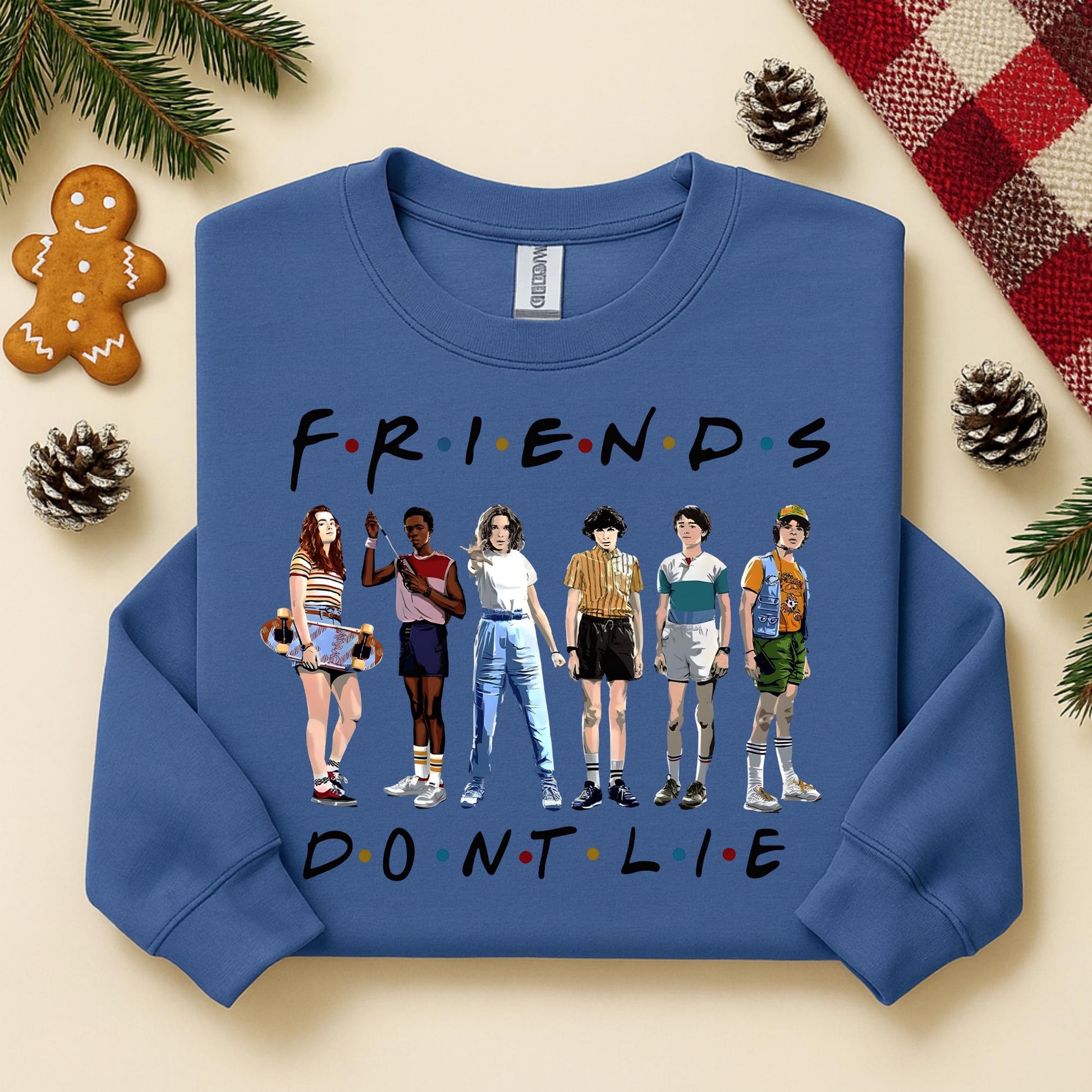 Friends Dont Lie Retro Sci Fi T-Shirt - 80s Inspired Parallel World Graphic Tee