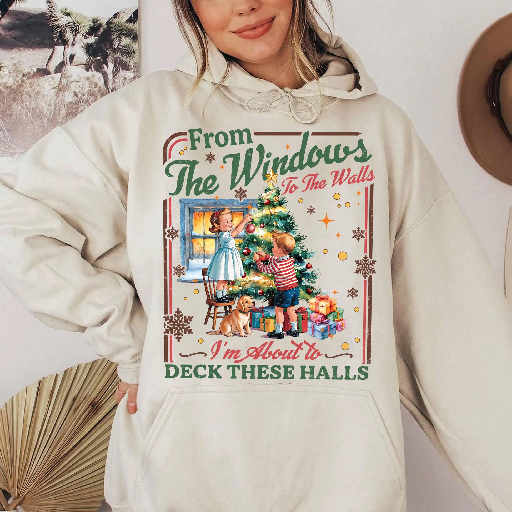 Deck These Halls Christmas Shirt – Funny Retro Holiday Tee for Women