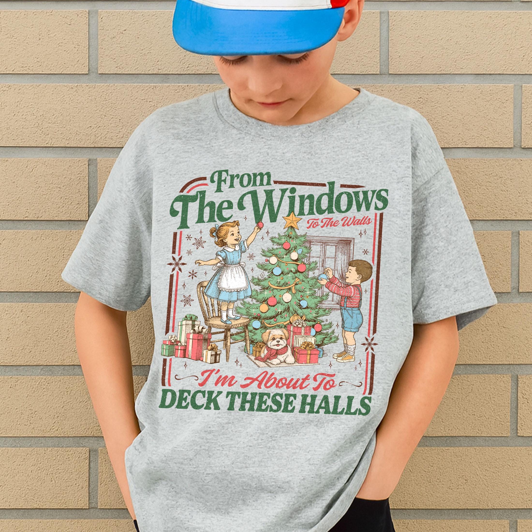 From the Windows to the Walls I'm About to Deck These Halls Sweatshirt – Funny Retro Christmas Sweater