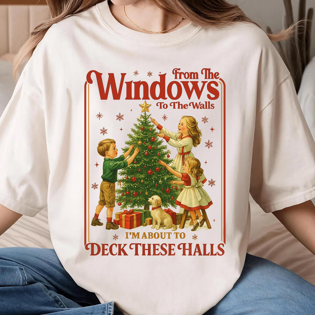 From the Windows to the Walls I'm About to Deck These Halls Shirt – Funny Christmas Shirt – Xmas Holiday Tee