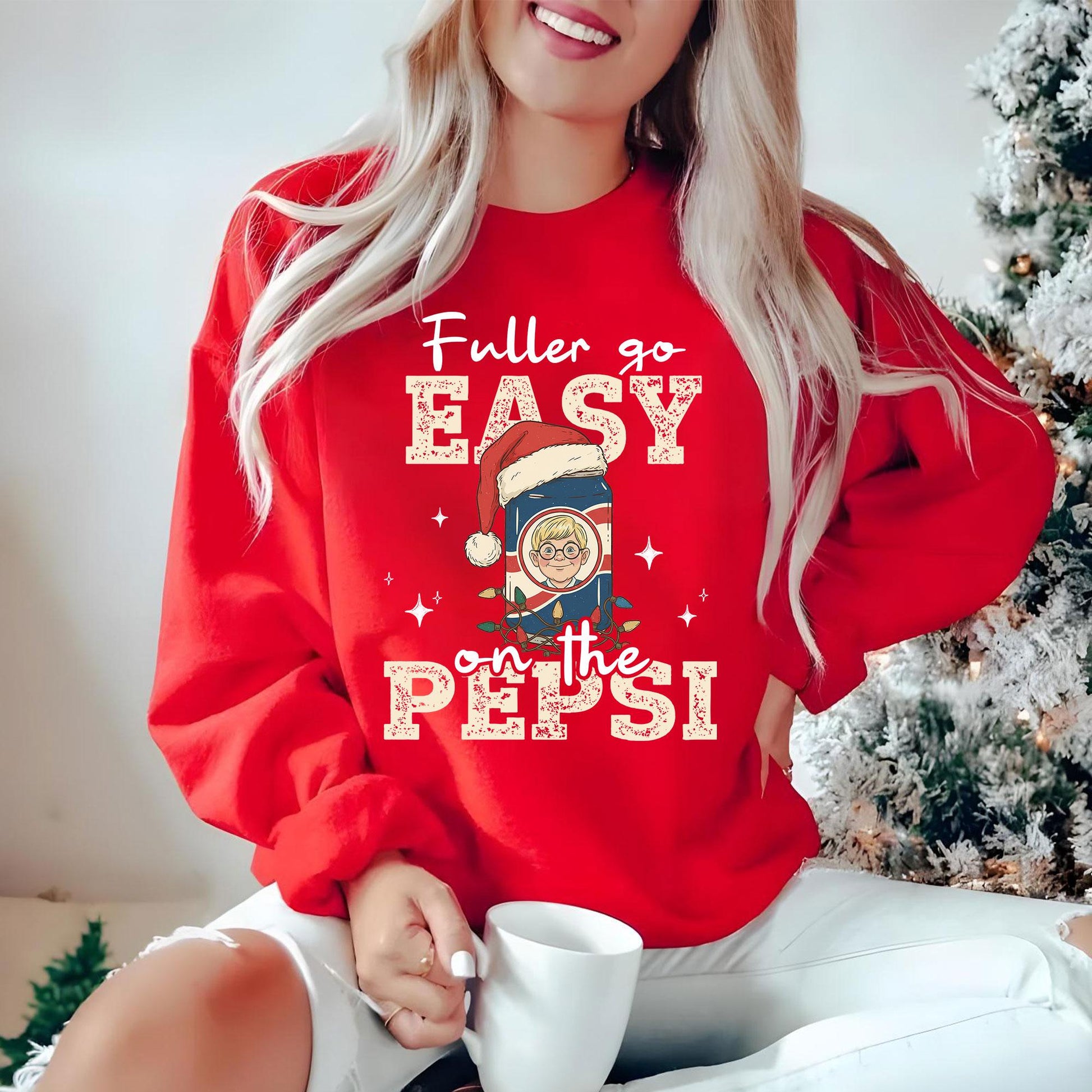 Go Easy on the Soda Christmas Sweatshirt – Funny Home Alone 90s Movie Shirt