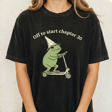 Funny 30th Birthday Frog Shirt – Off to Start Chapter 30 Graphic Tee