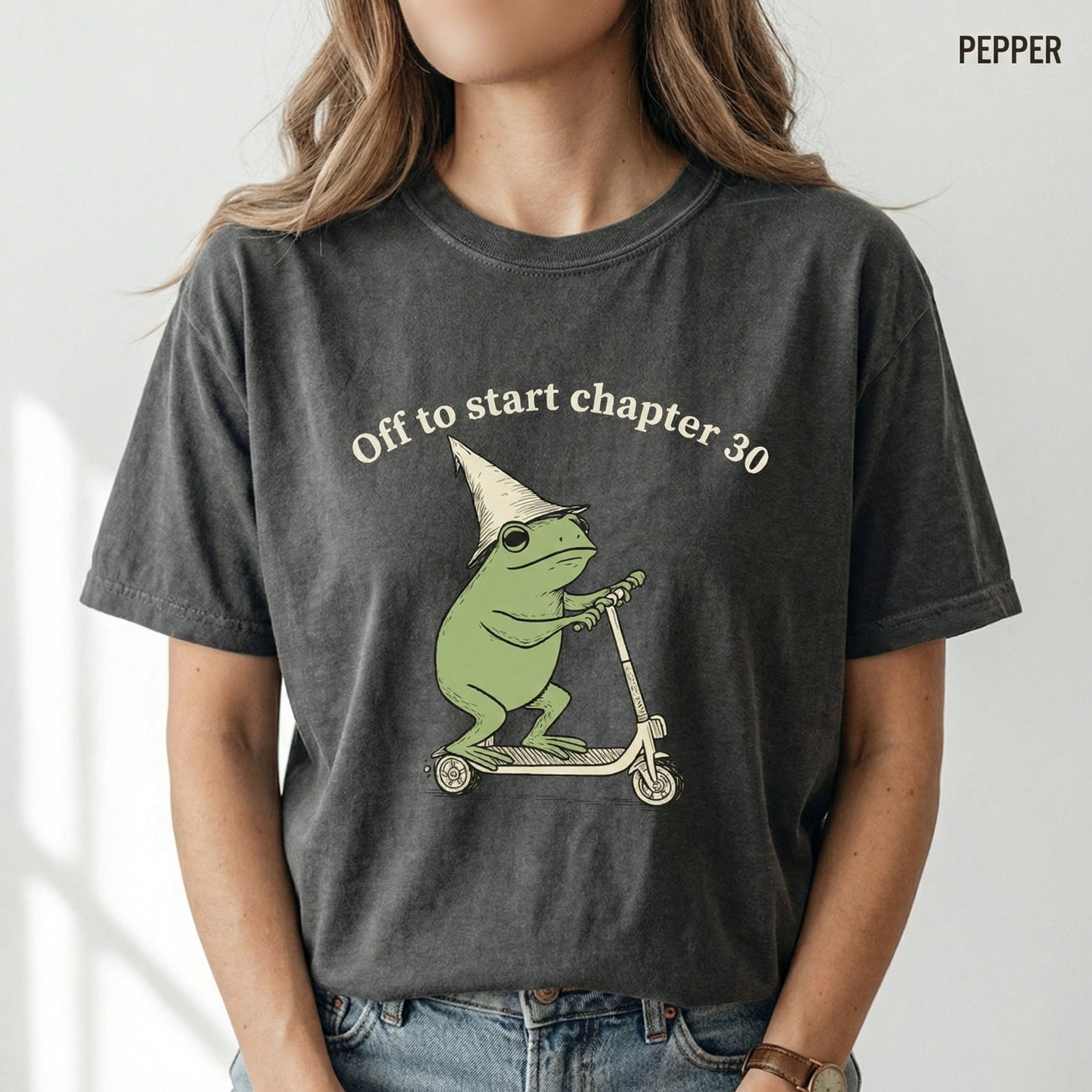 Funny 30th Birthday Frog Shirt – Off to Start Chapter 30 Graphic Tee