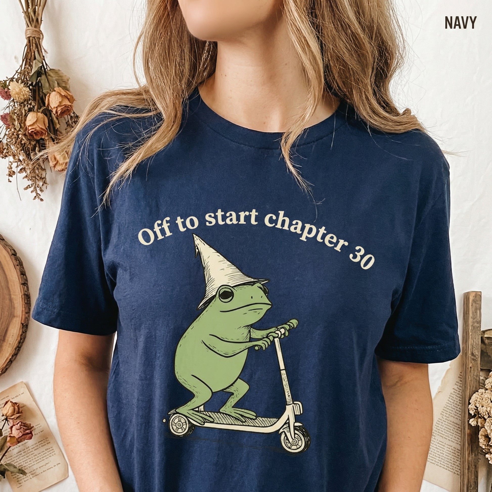 Funny 30th Birthday Frog Shirt – Off to Start Chapter 30 Graphic Tee