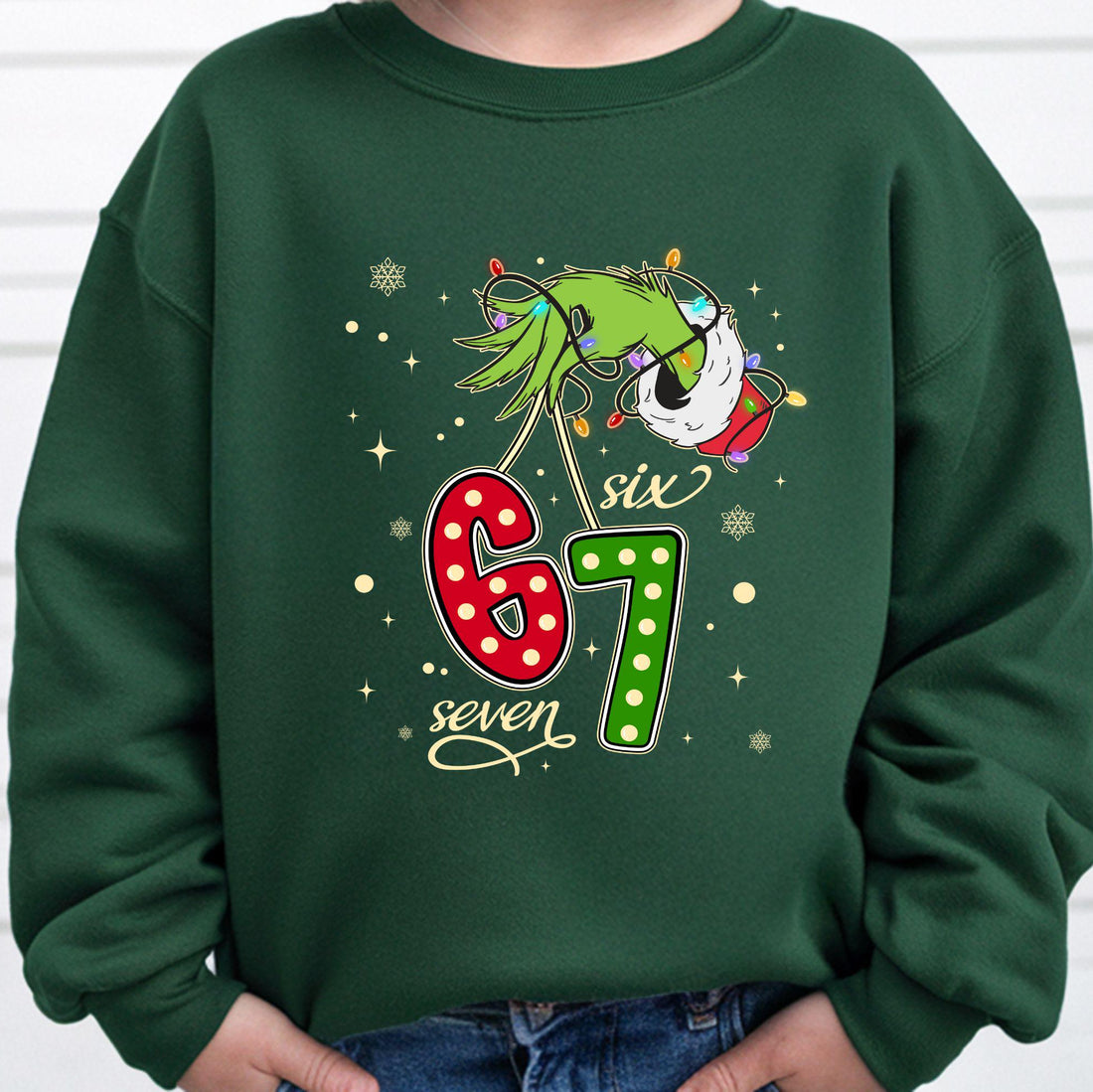 Funny 6 7 Christmas Shirt – Trendy Holiday Lights T-Shirt