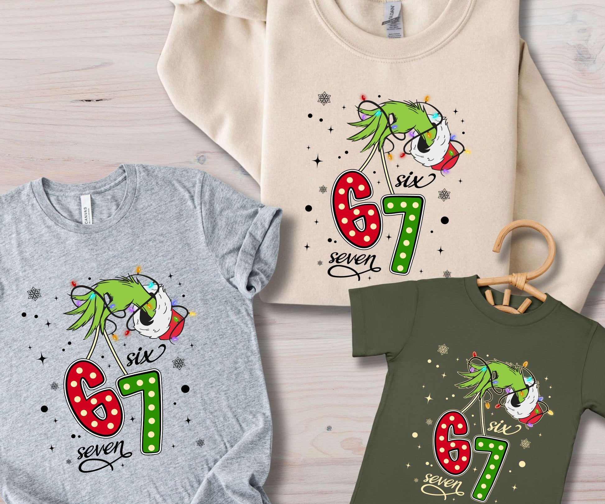 Funny 6 7 Christmas Shirt – Trendy Holiday Lights T-Shirt