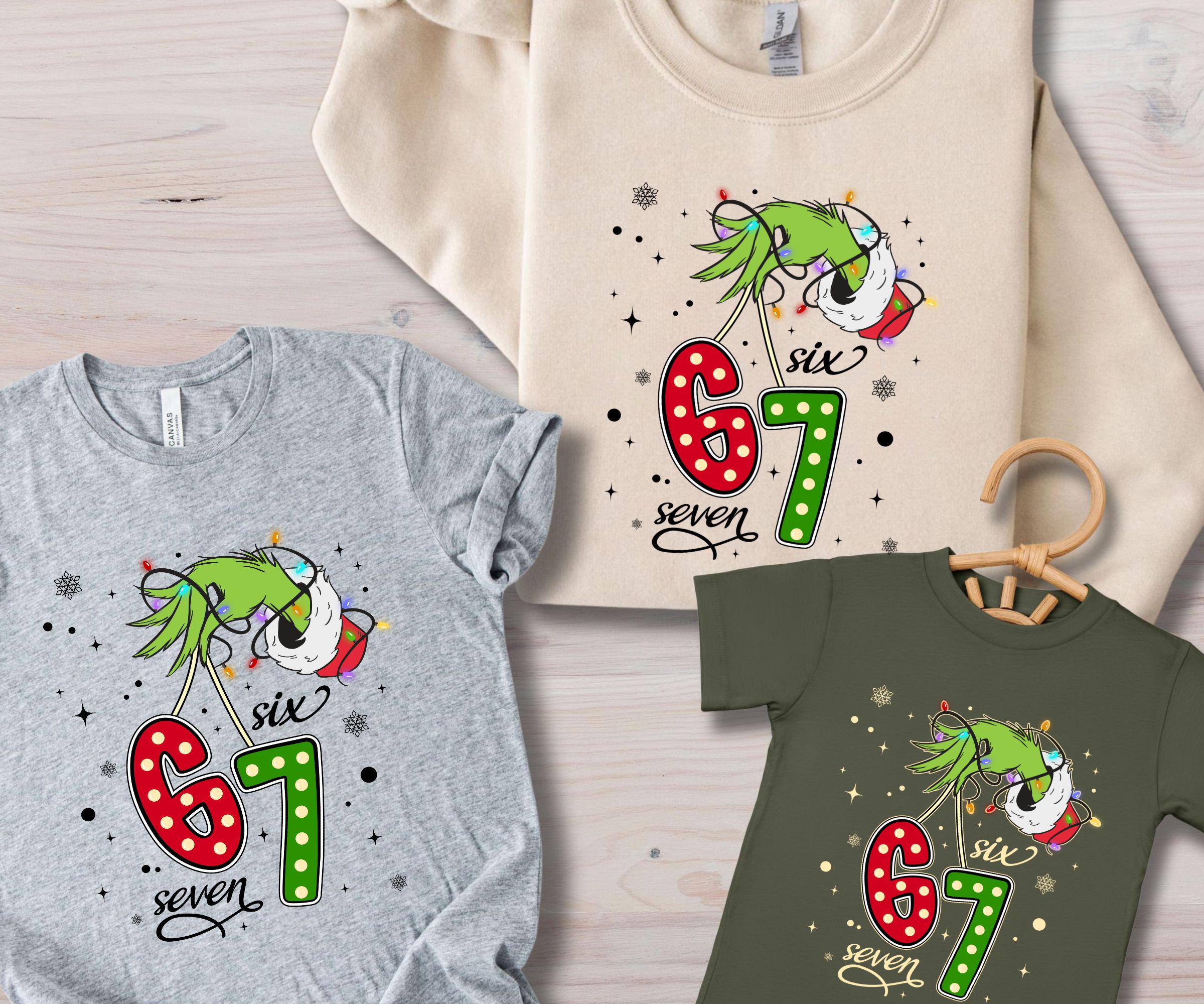 Funny 6 7 Christmas Shirt – Trendy Holiday Lights T-Shirt