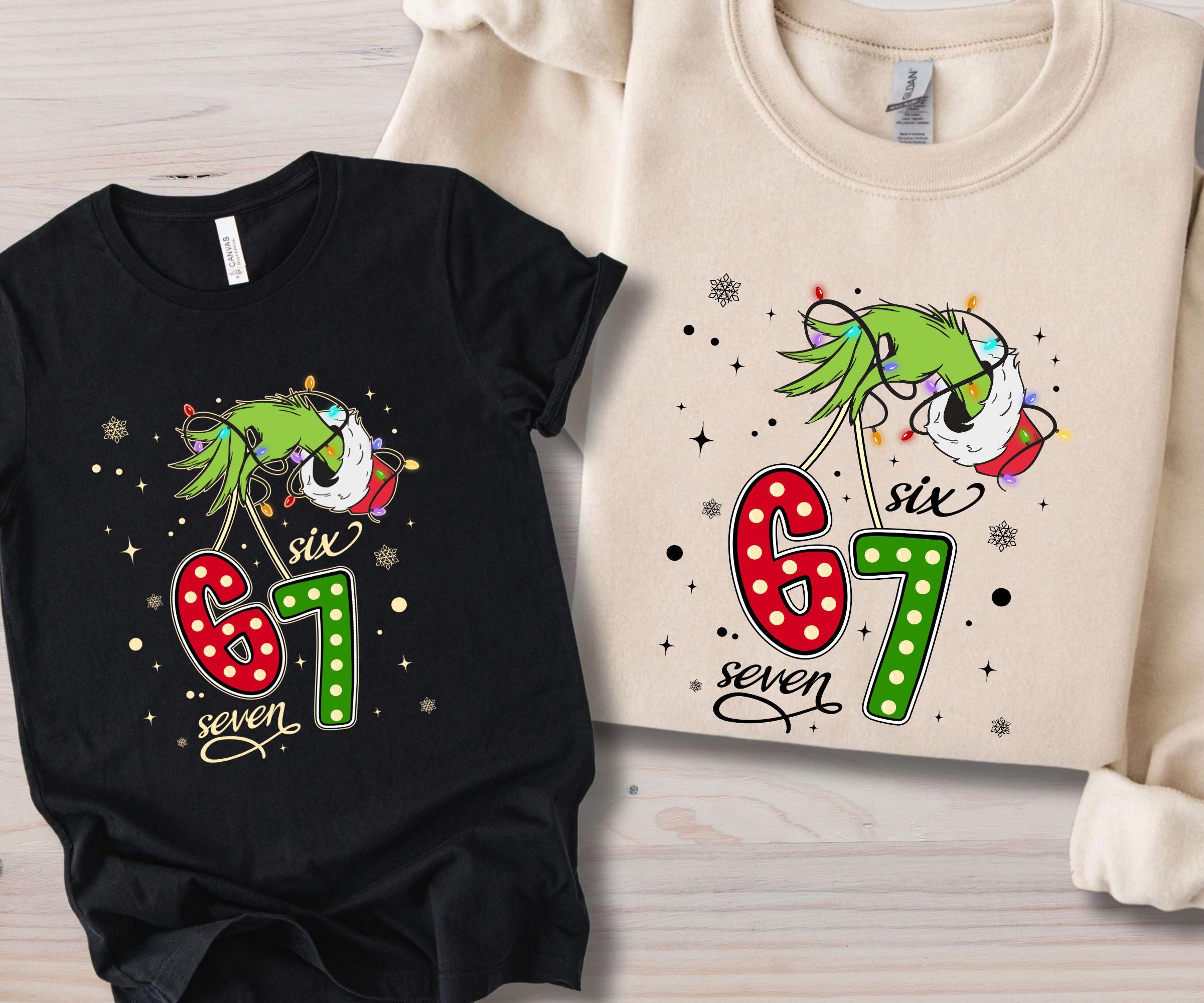 Funny 6 7 Christmas Shirt – Trendy Holiday Lights T-Shirt