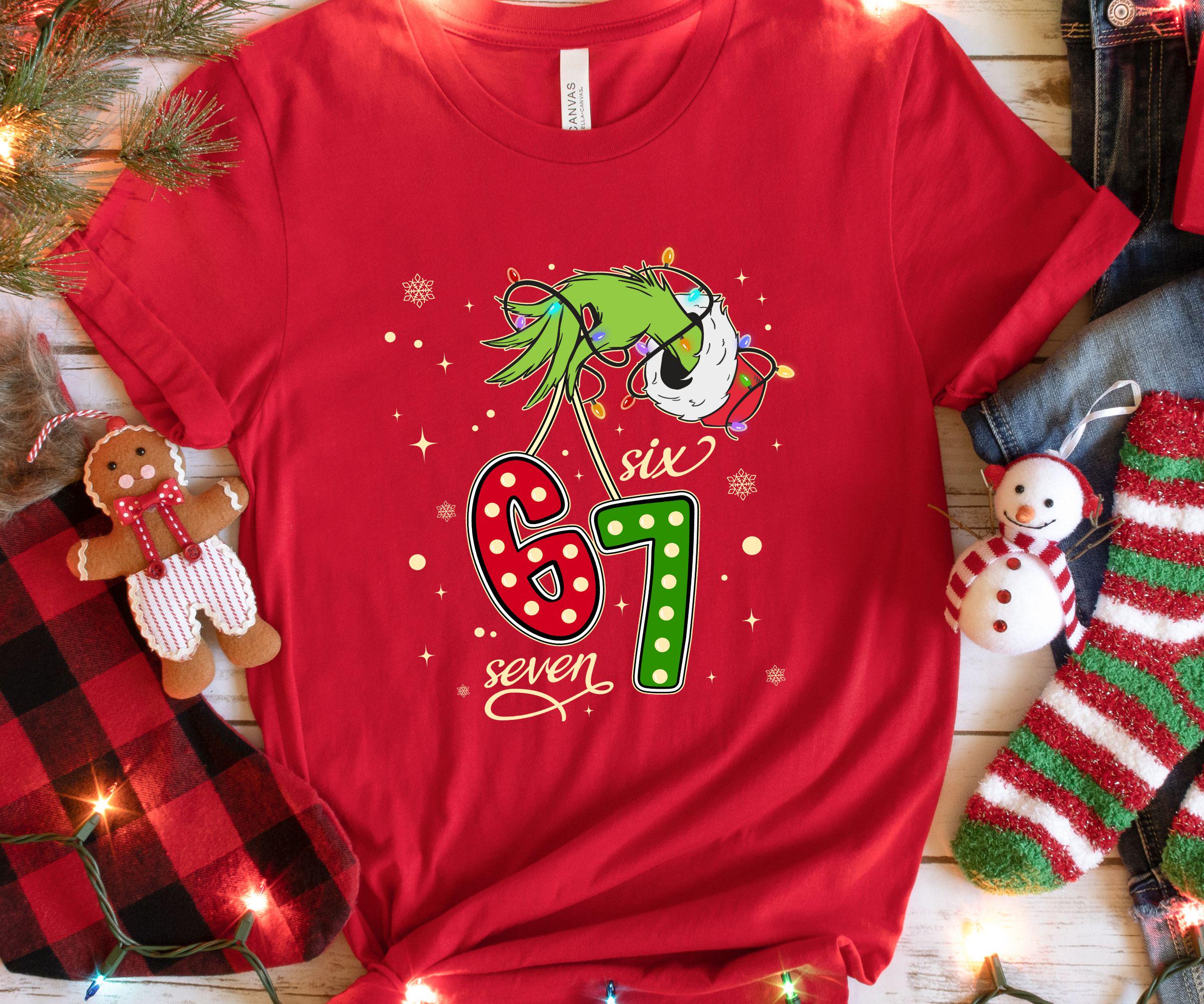 Funny 6 7 Christmas Shirt – Trendy Holiday Lights T-Shirt