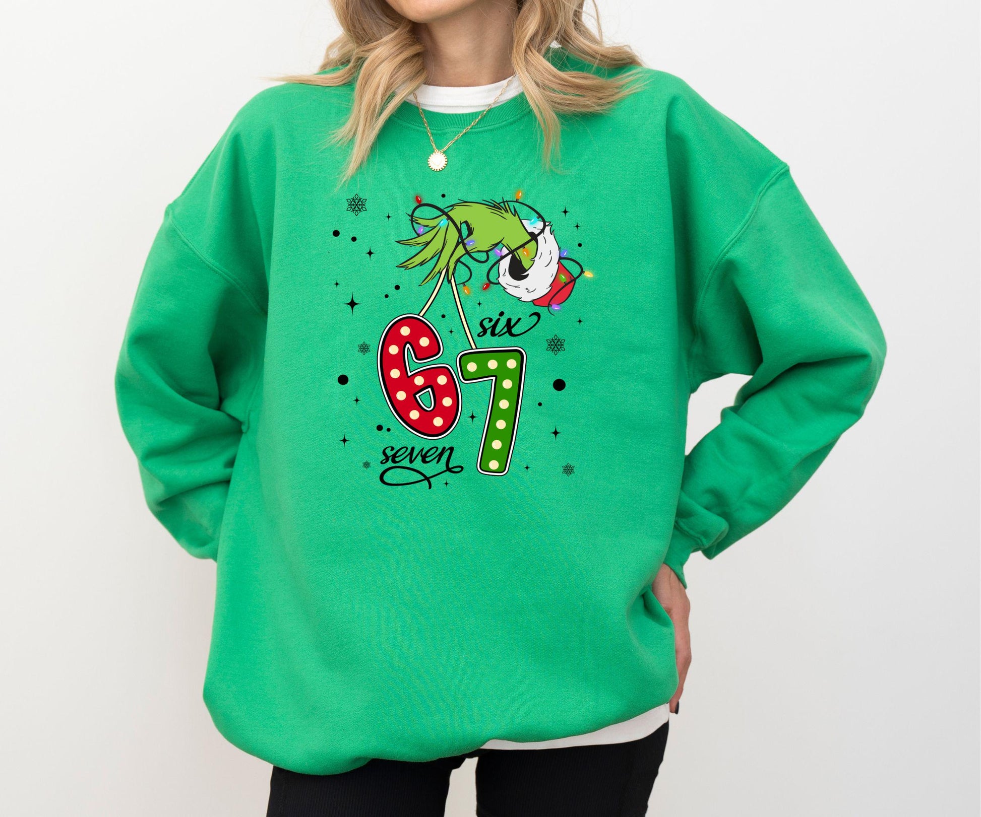 Funny 6 7 Christmas Shirt – Trendy Holiday Lights T-Shirt