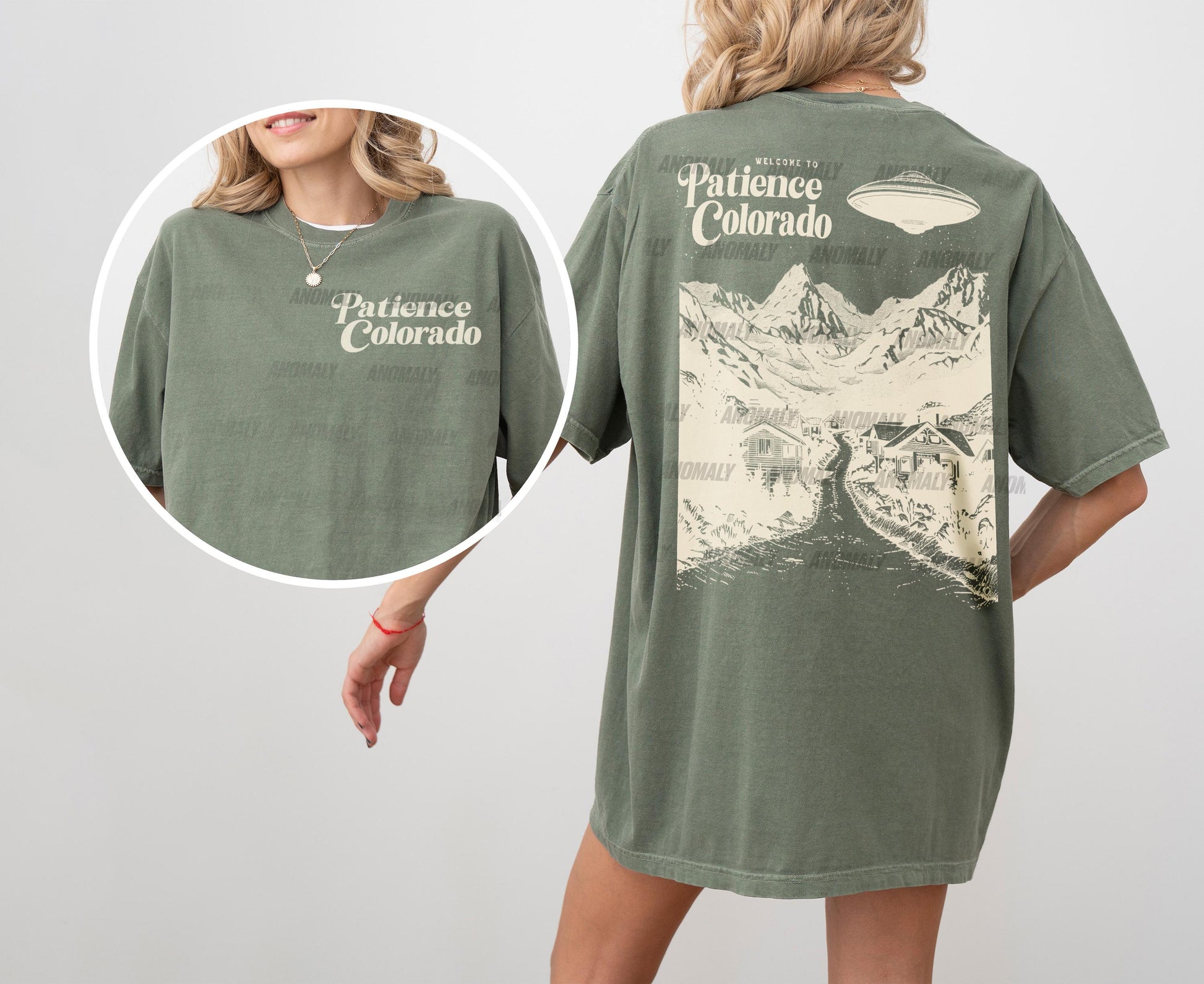 Funny Alien UFO T-Shirt – Patience Colorado Retro Resident Sci-Fi TV Show Tee