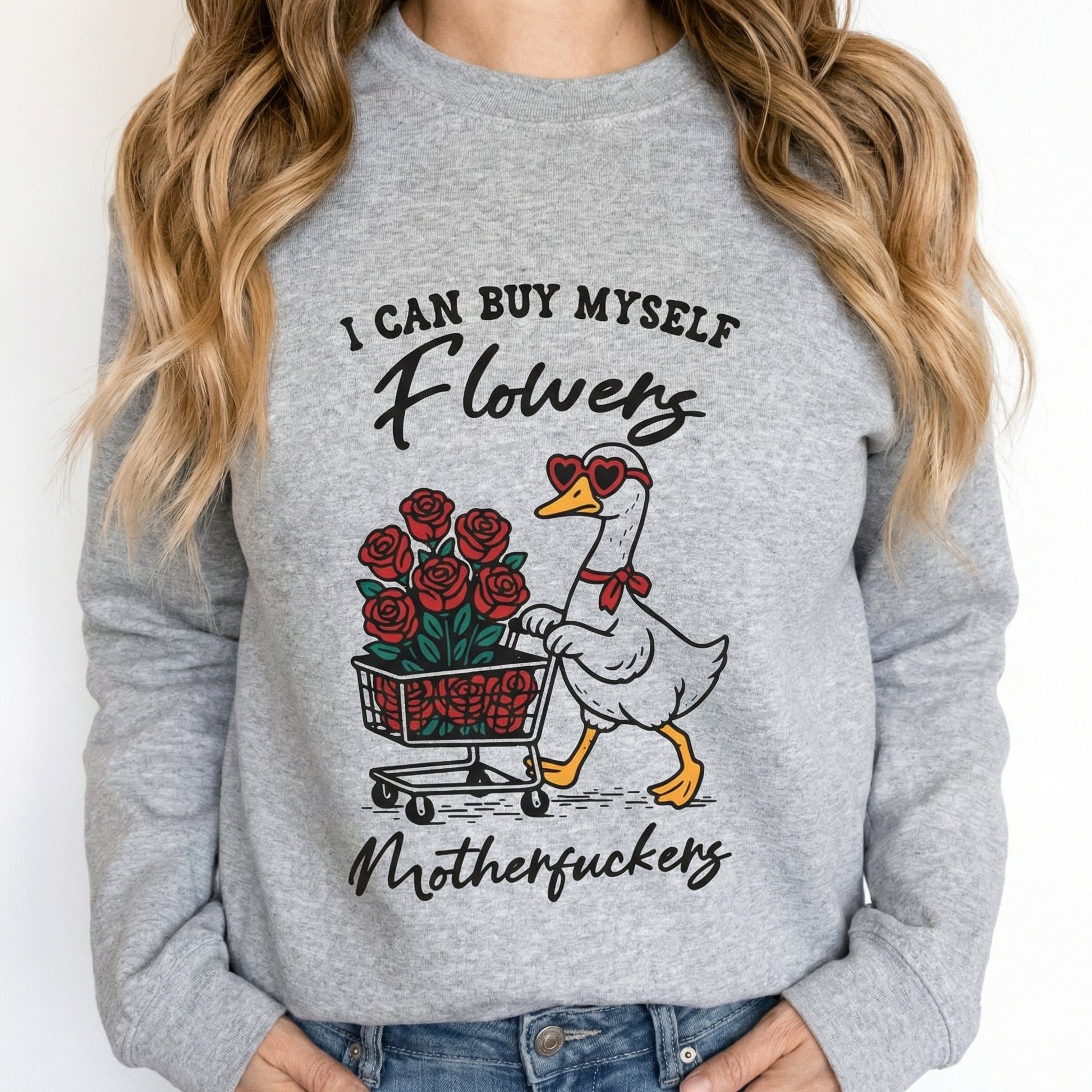 Funny Anti-Valentine Goose Graphic T-Shirt – Sarcastic Humor Tee