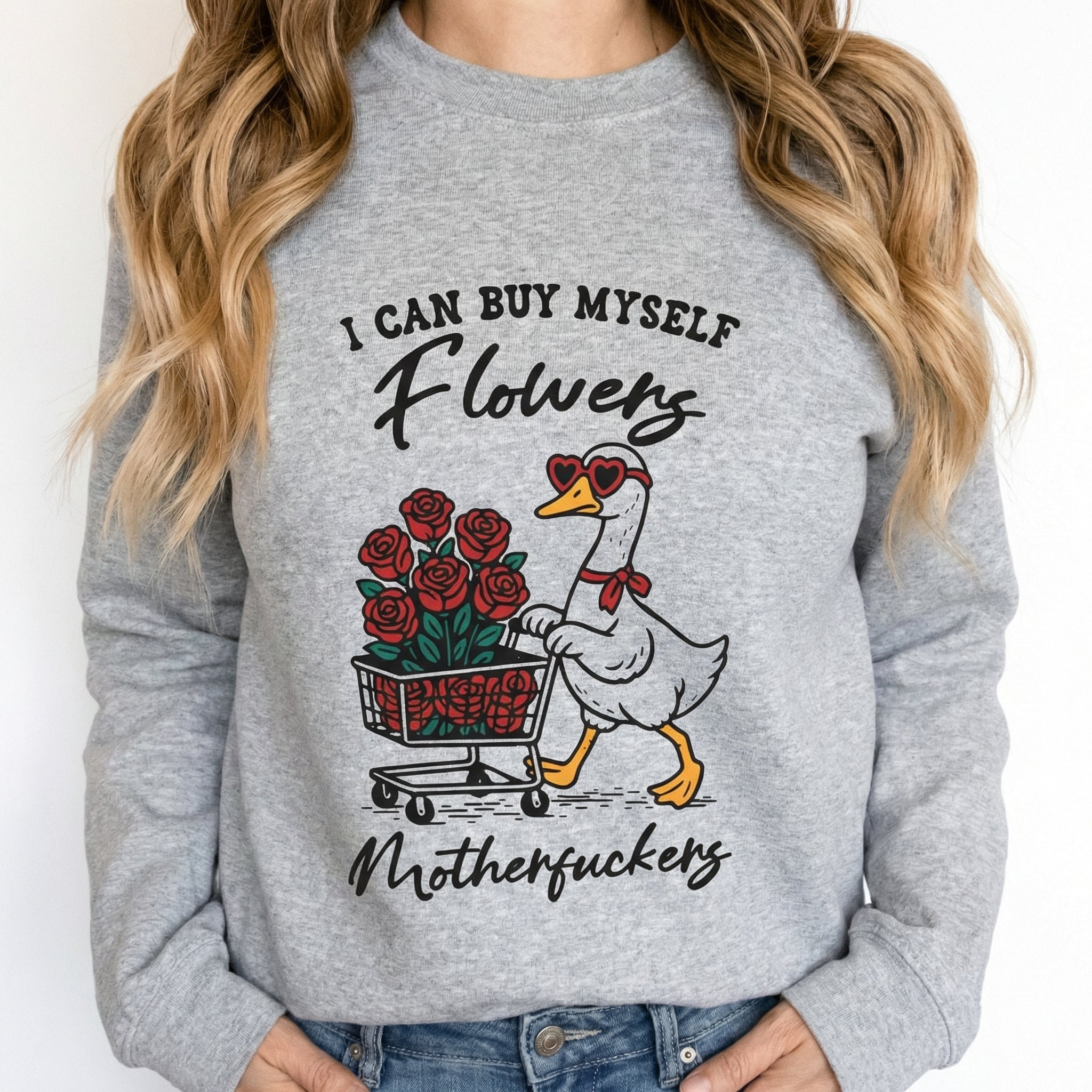 Funny Anti-Valentine Goose Graphic T-Shirt – Sarcastic Humor Tee