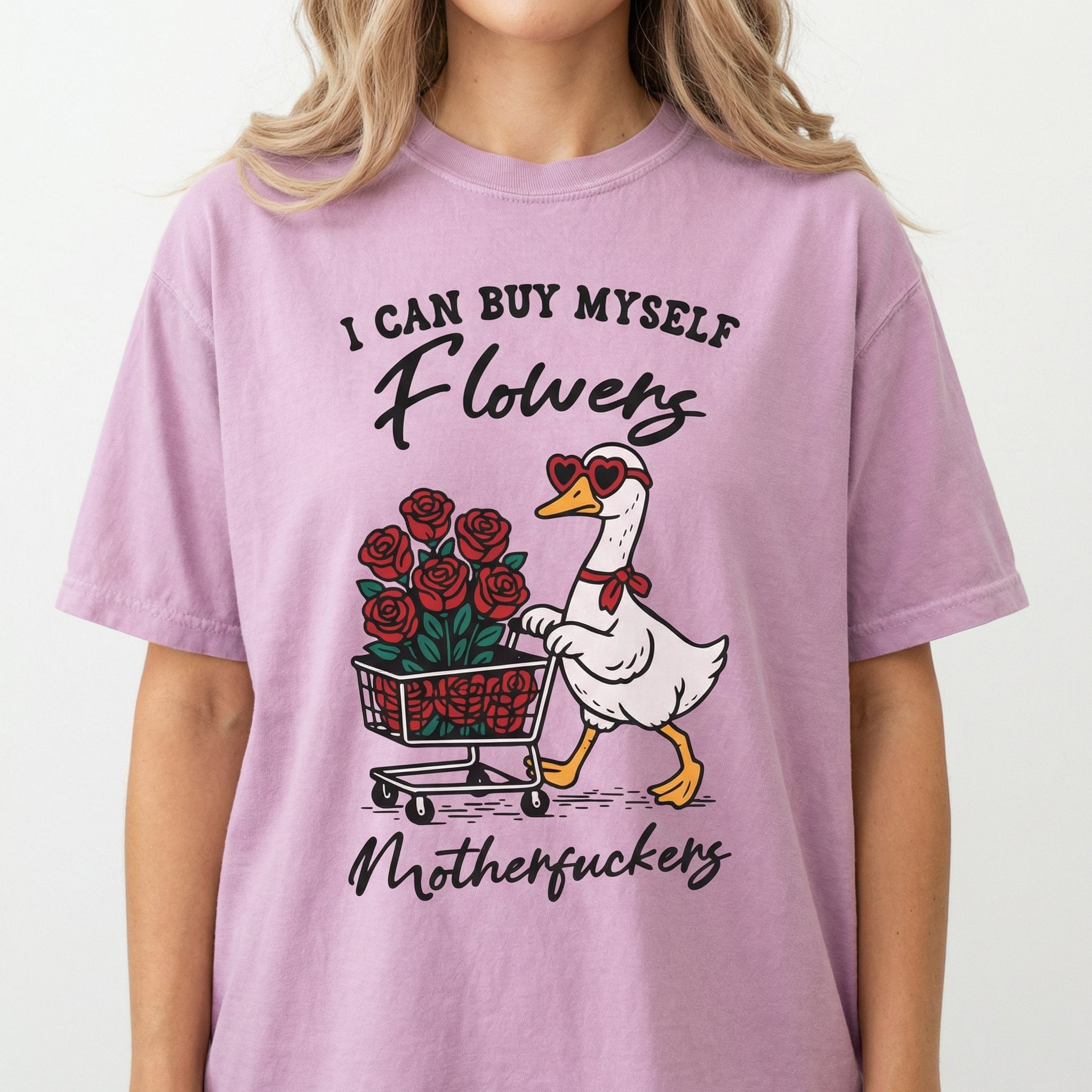 Funny Anti-Valentine Goose Graphic T-Shirt – Sarcastic Humor Tee