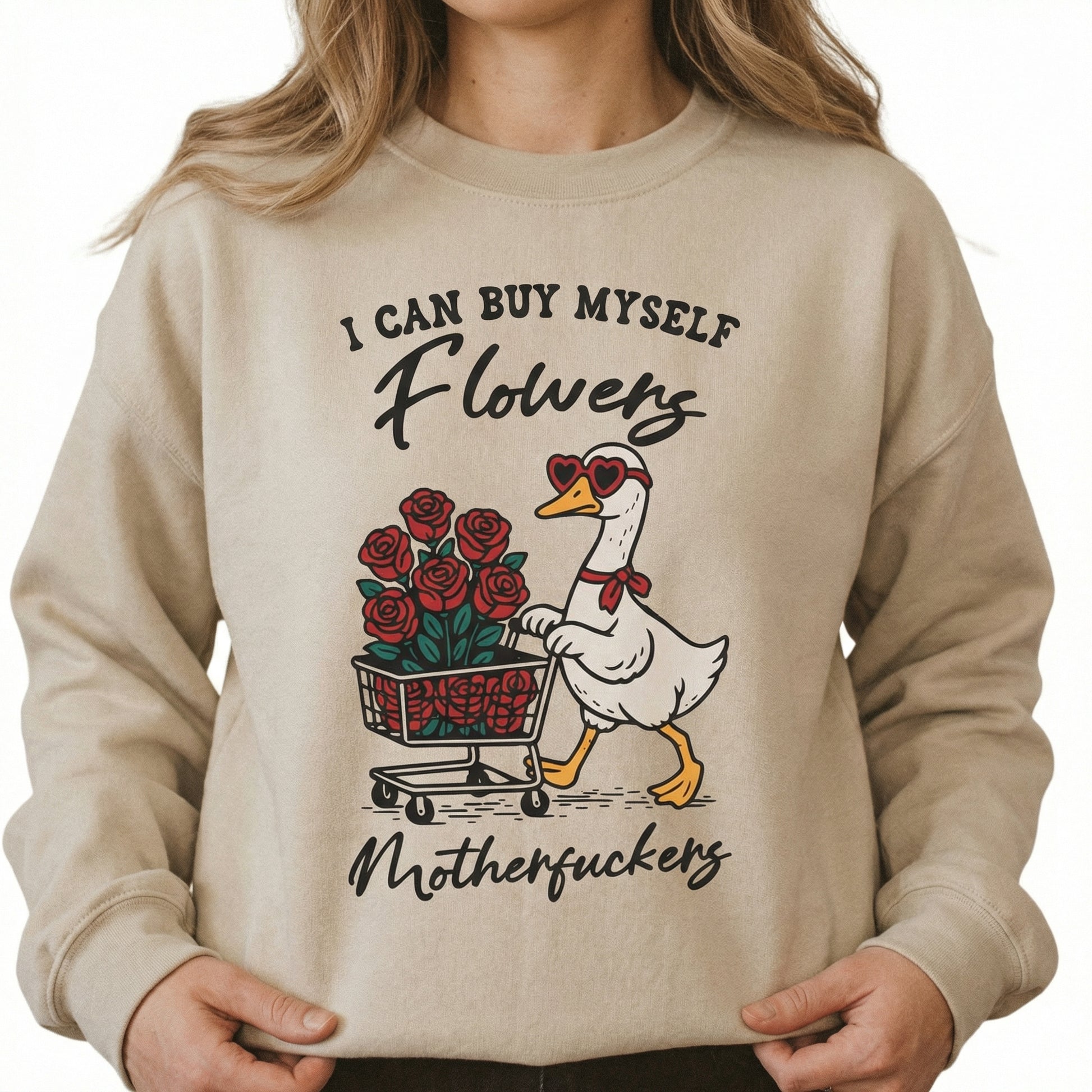Funny Anti-Valentine Goose Graphic T-Shirt – Sarcastic Humor Tee
