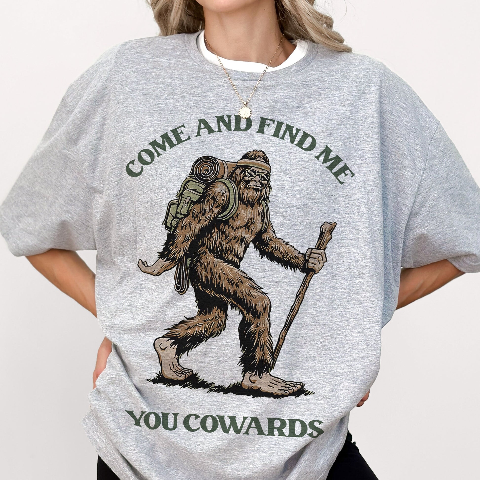 Funny Bigfoot T-Shirt – Unisex Sasquatch Graphic Tee for Men and Women