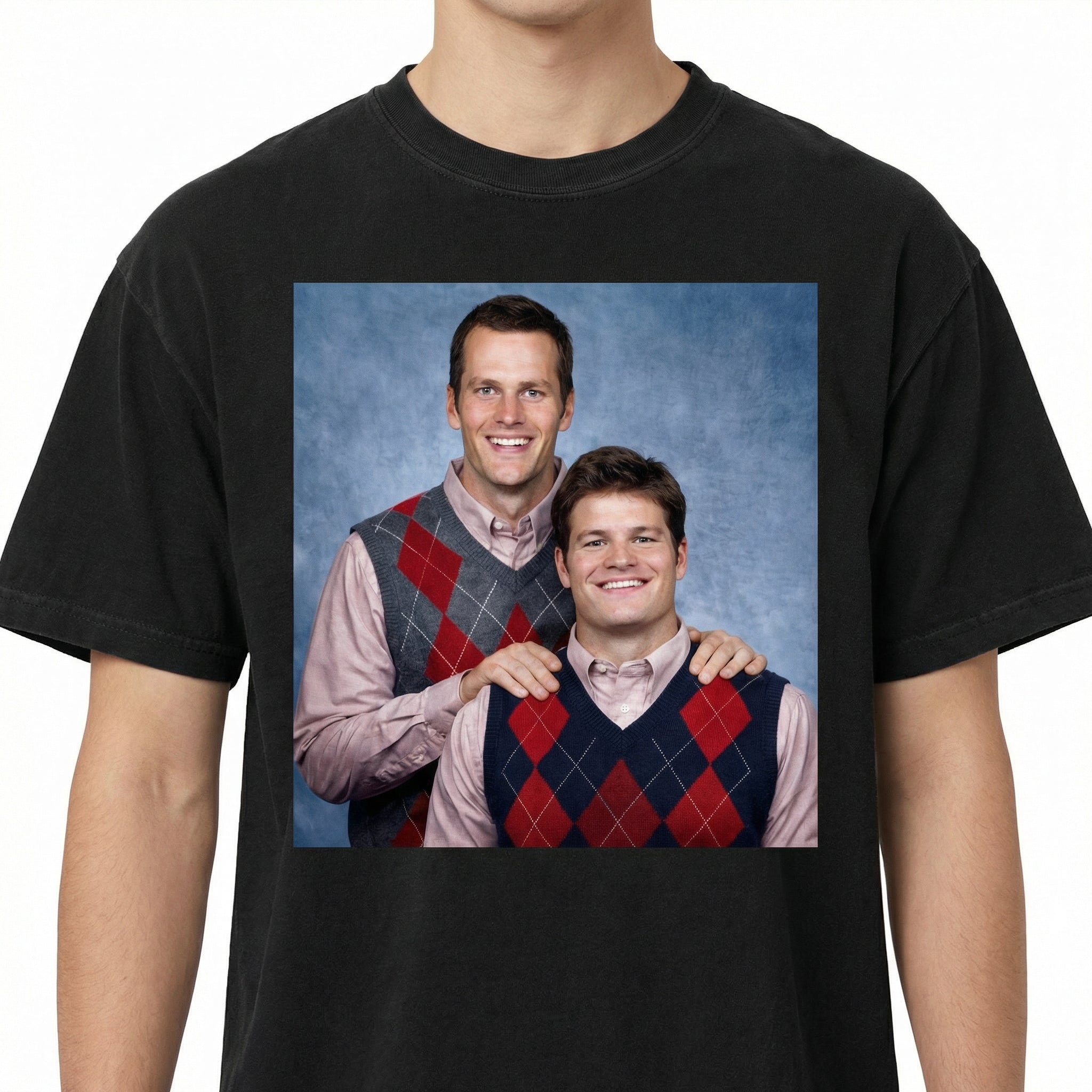 Funny Brady x Maye Football Brothers Graphic T-Shirt – Sports Parody Fan Tee