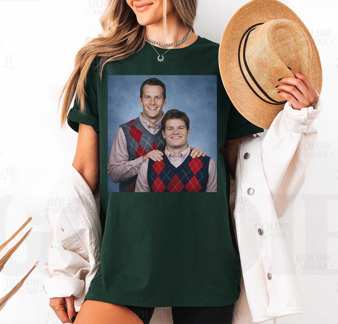 Funny Brady x Maye Football Brothers Graphic T-Shirt – Sports Parody Fan Tee
