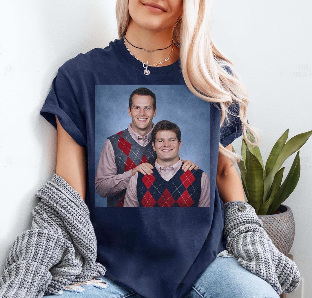 Funny Brady x Maye Football Brothers Graphic T-Shirt – Sports Parody Fan Tee