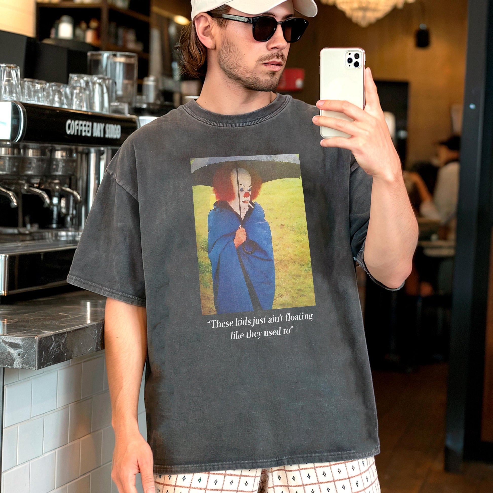 Funny Clown T-Shirt – Retro 90s Penny Horror Movie Graphic Tee