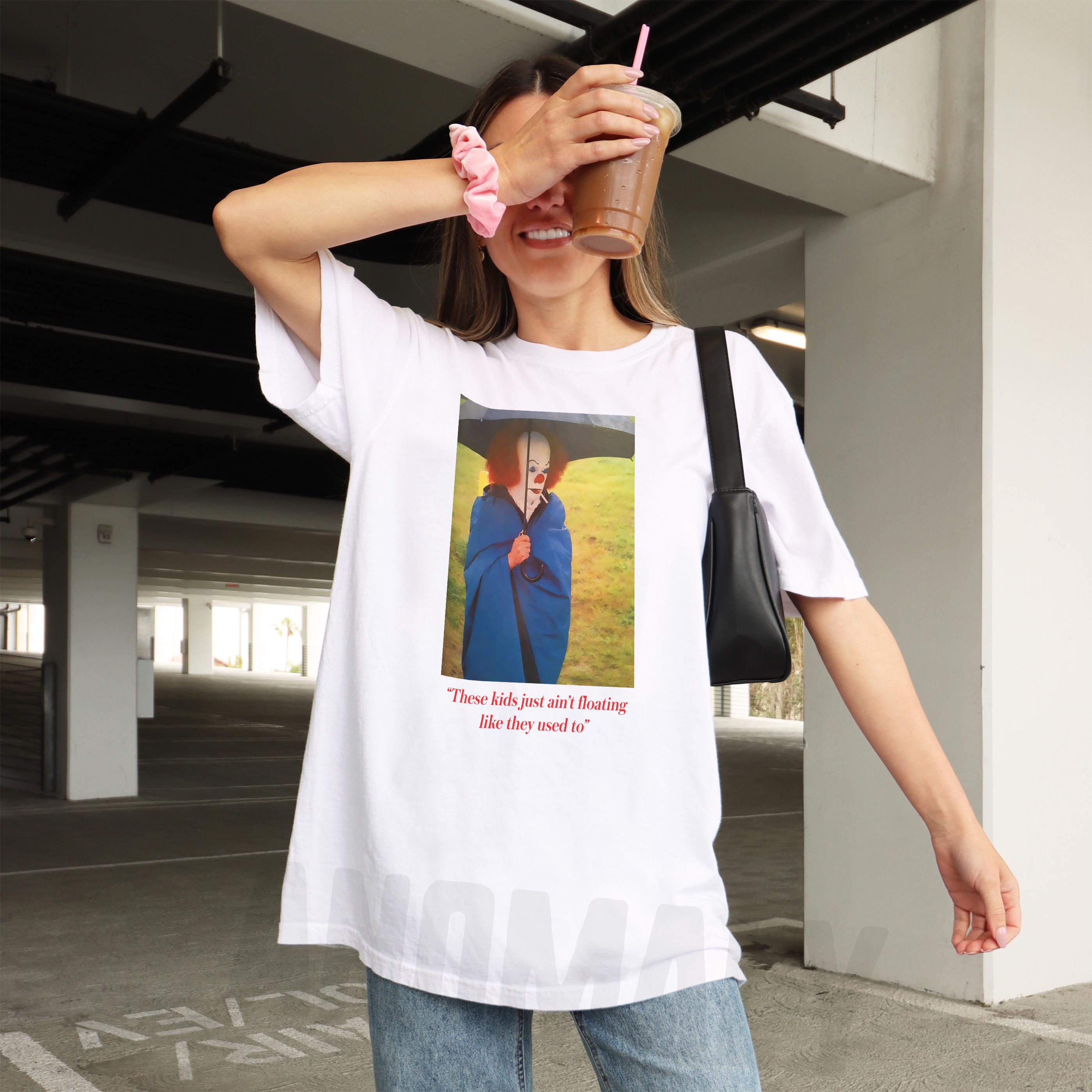 Funny Clown T-Shirt – Retro 90s Penny Horror Movie Graphic Tee