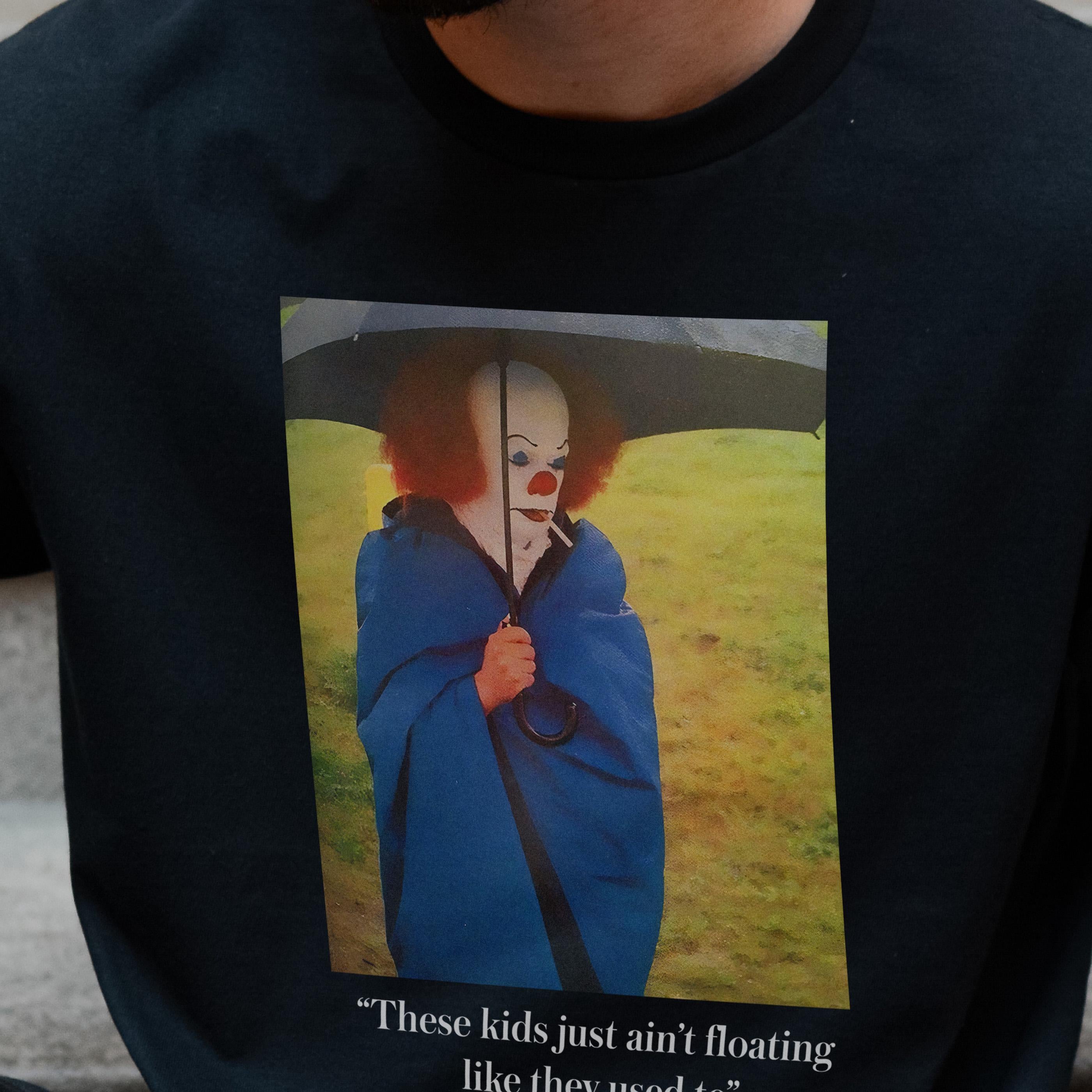 Funny Clown T-Shirt – Retro 90s Penny Horror Movie Graphic Tee