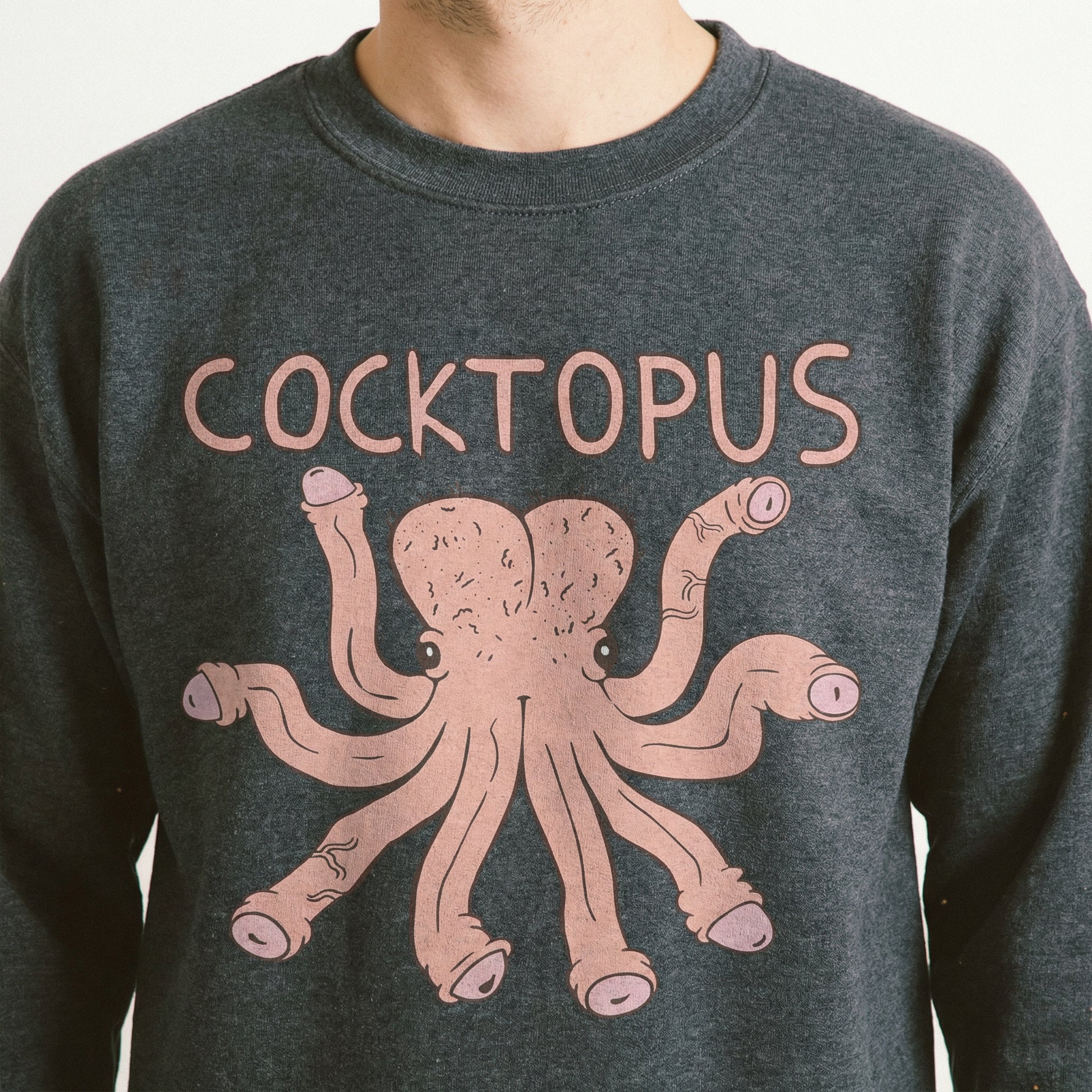 Funny Cocktopus Graphic T-Shirt – Humorous Cheeky Octopus Tee