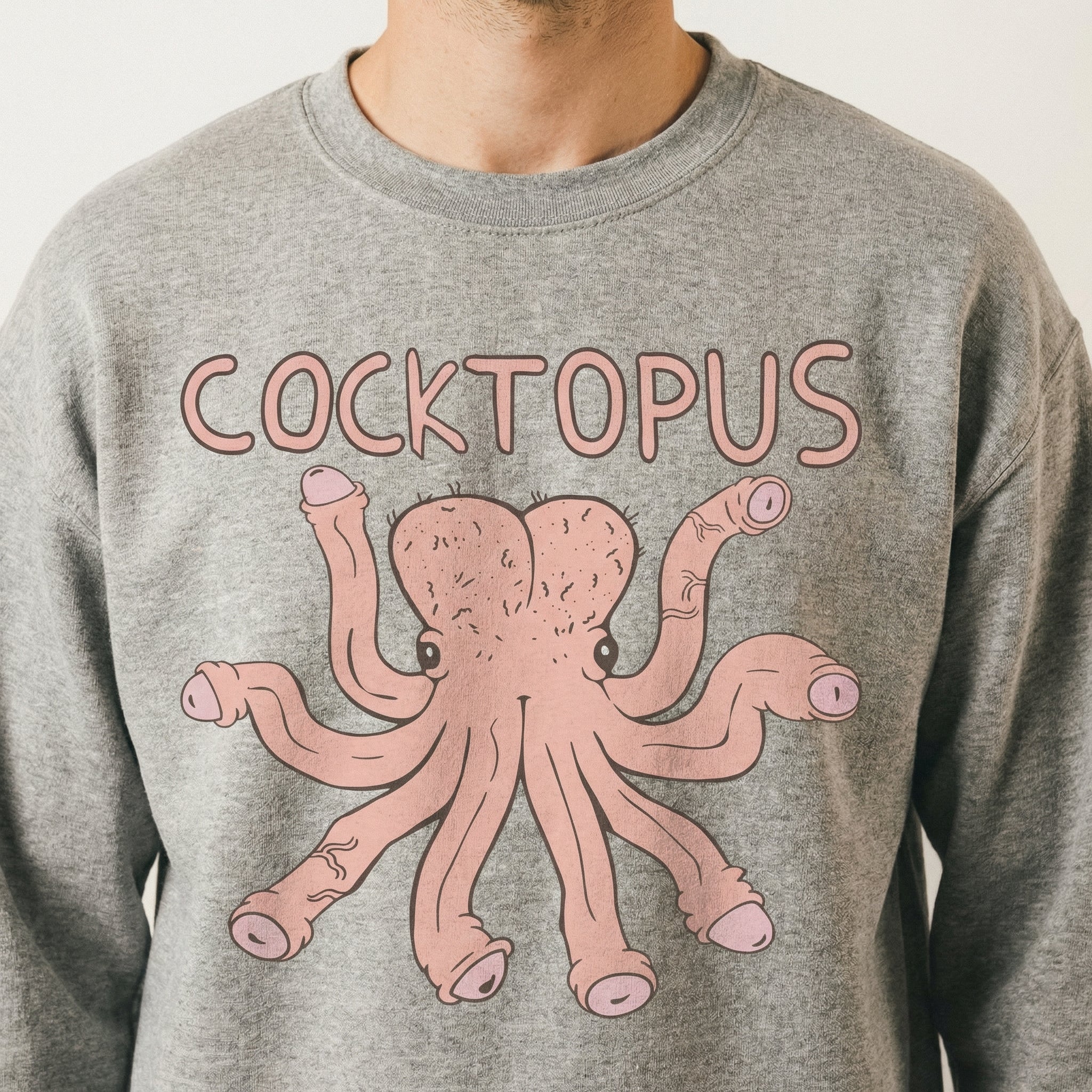 Funny Cocktopus Graphic T-Shirt – Humorous Cheeky Octopus Tee