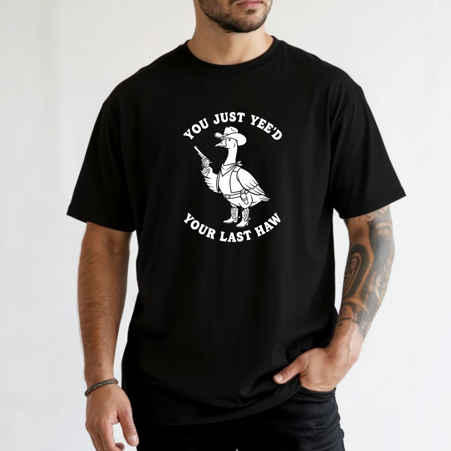 Funny Cowboy Graphic Tee - You Just Yee’d Your Last Haw Shirt Unisex