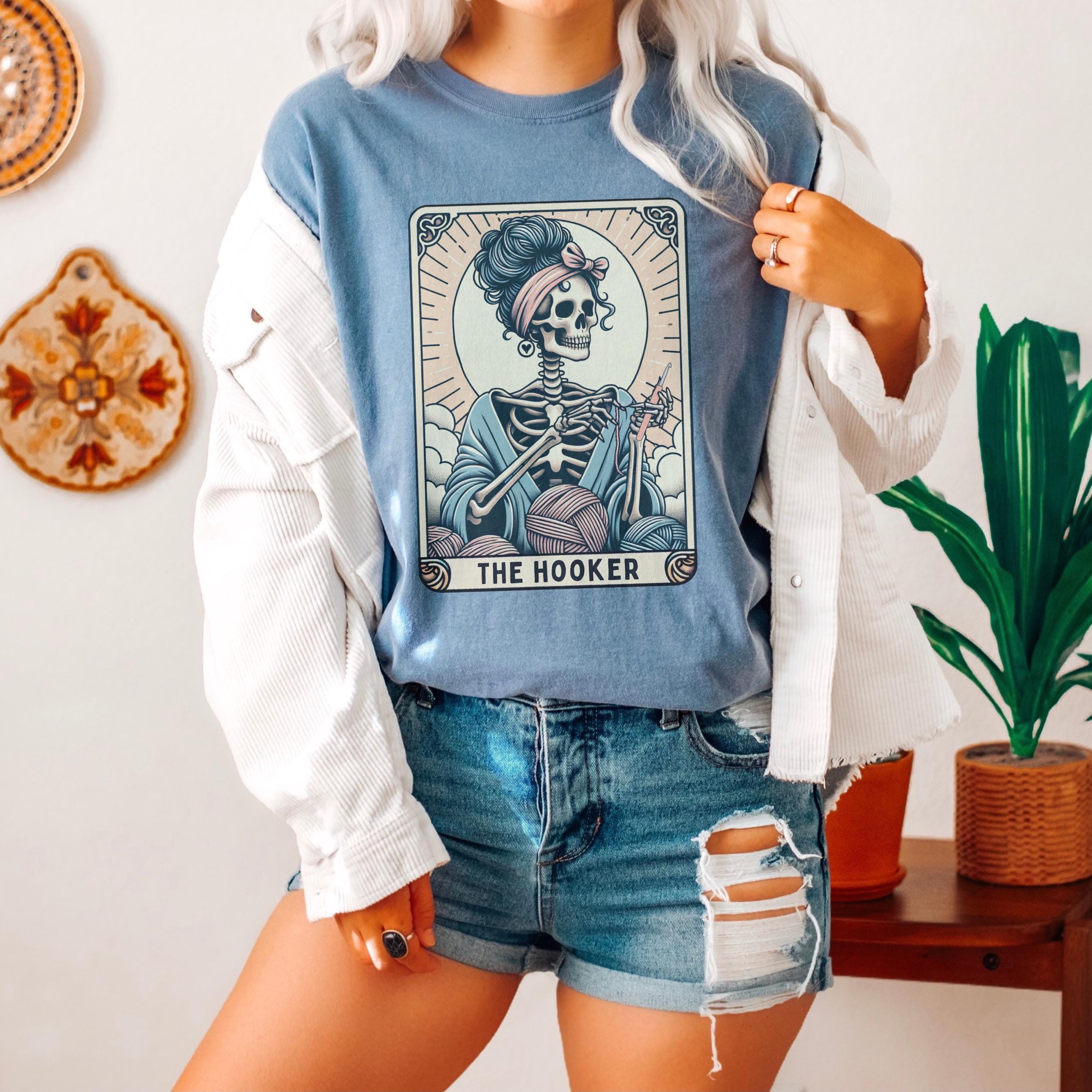 Funny Crochet Shirt - Crochet Lover Tarot Card T-Shirt for Crocheters
