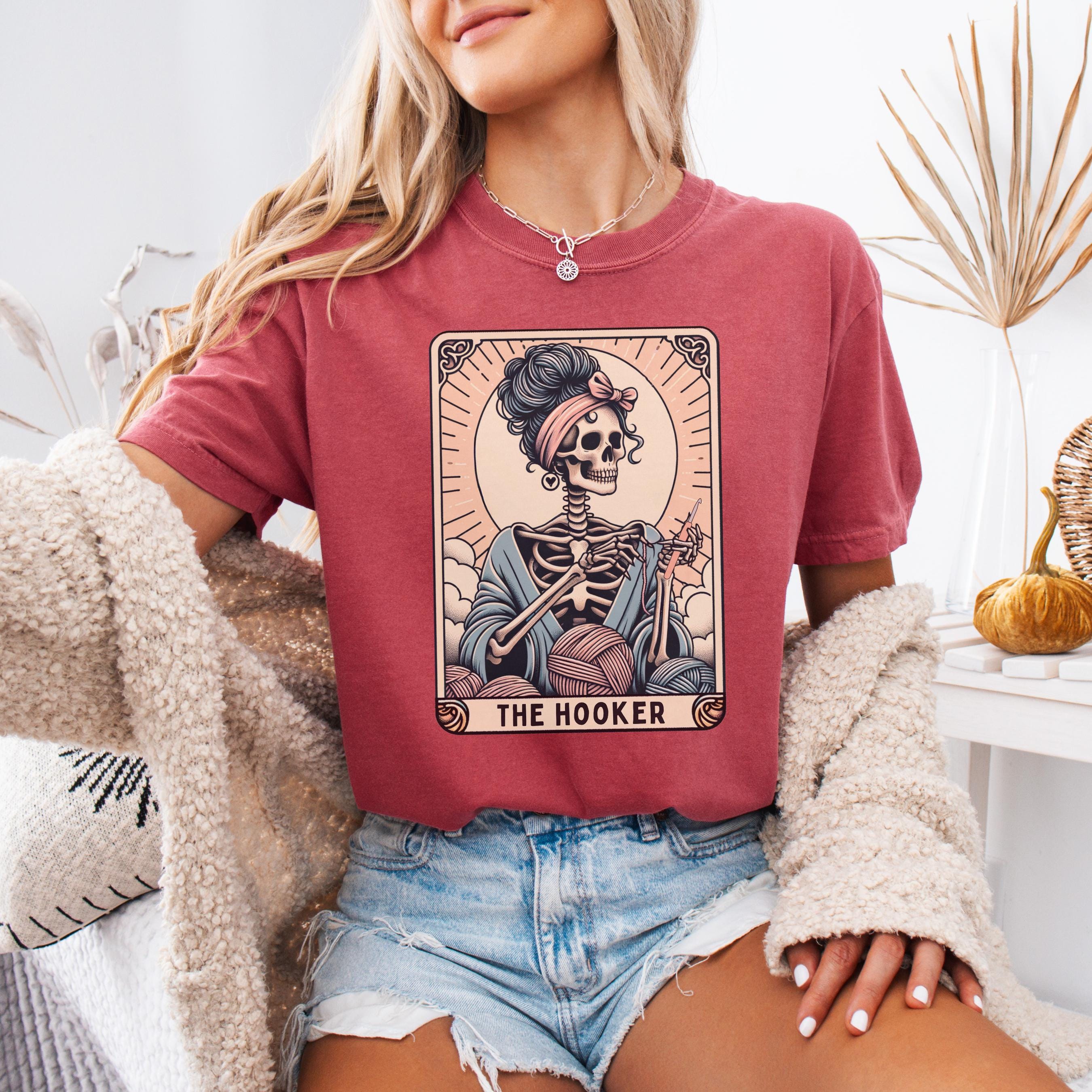 Funny Crochet Shirt - Crochet Lover Tarot Card T-Shirt for Crocheters