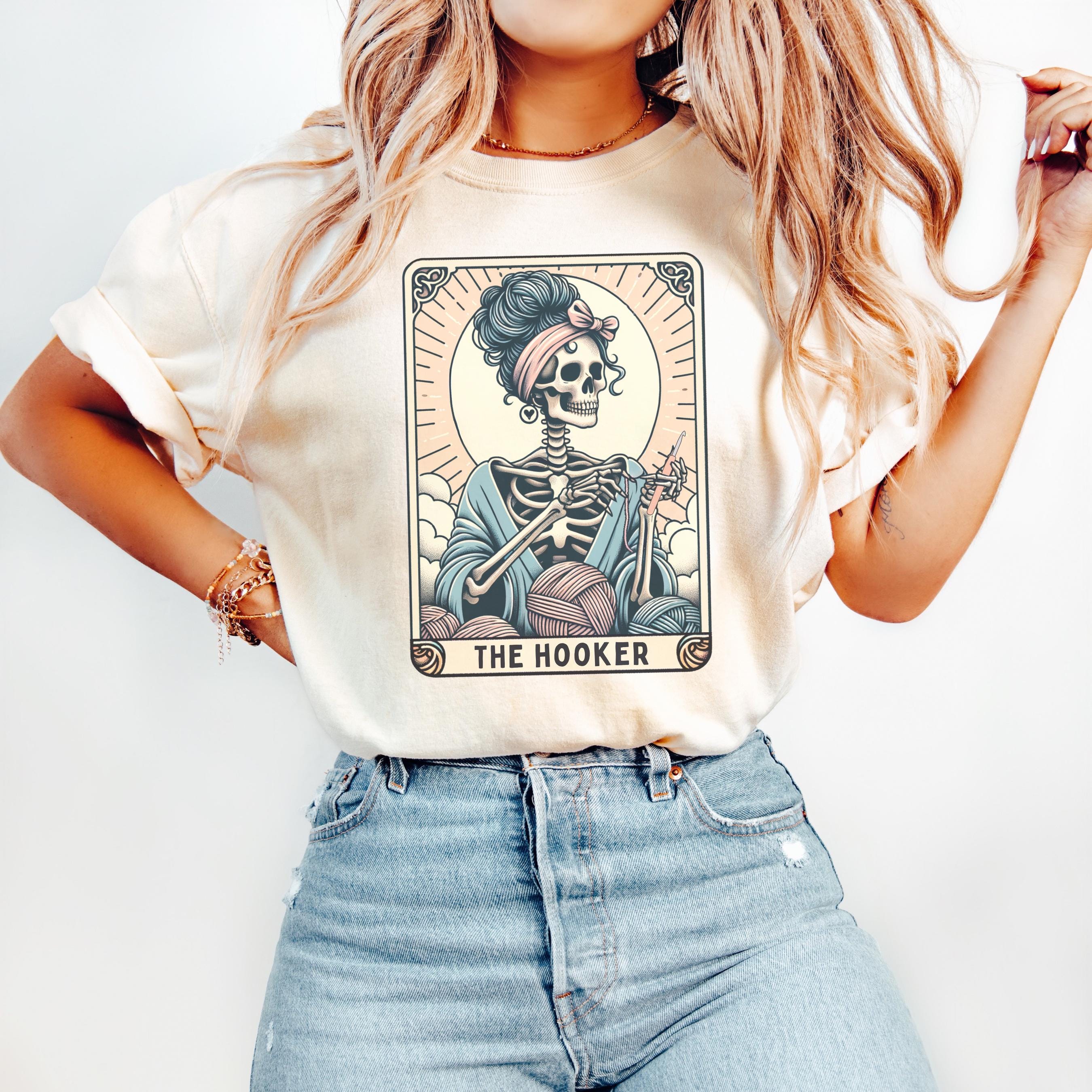 Funny Crochet Shirt - Crochet Lover Tarot Card T-Shirt for Crocheters