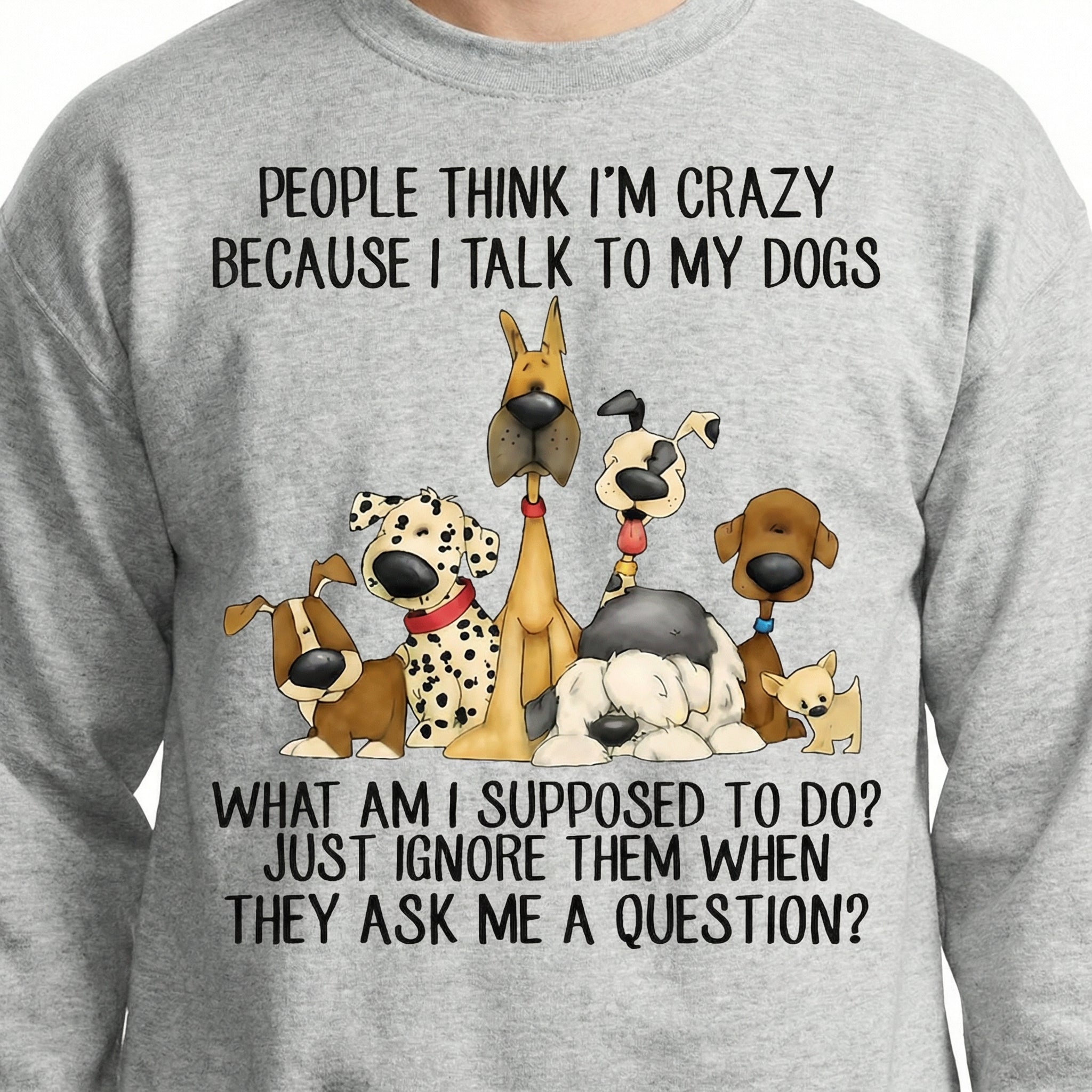 Funny Dog T-Shirt - I Talk to My Dogs Graphic Tee - Gift for Dog Lovers