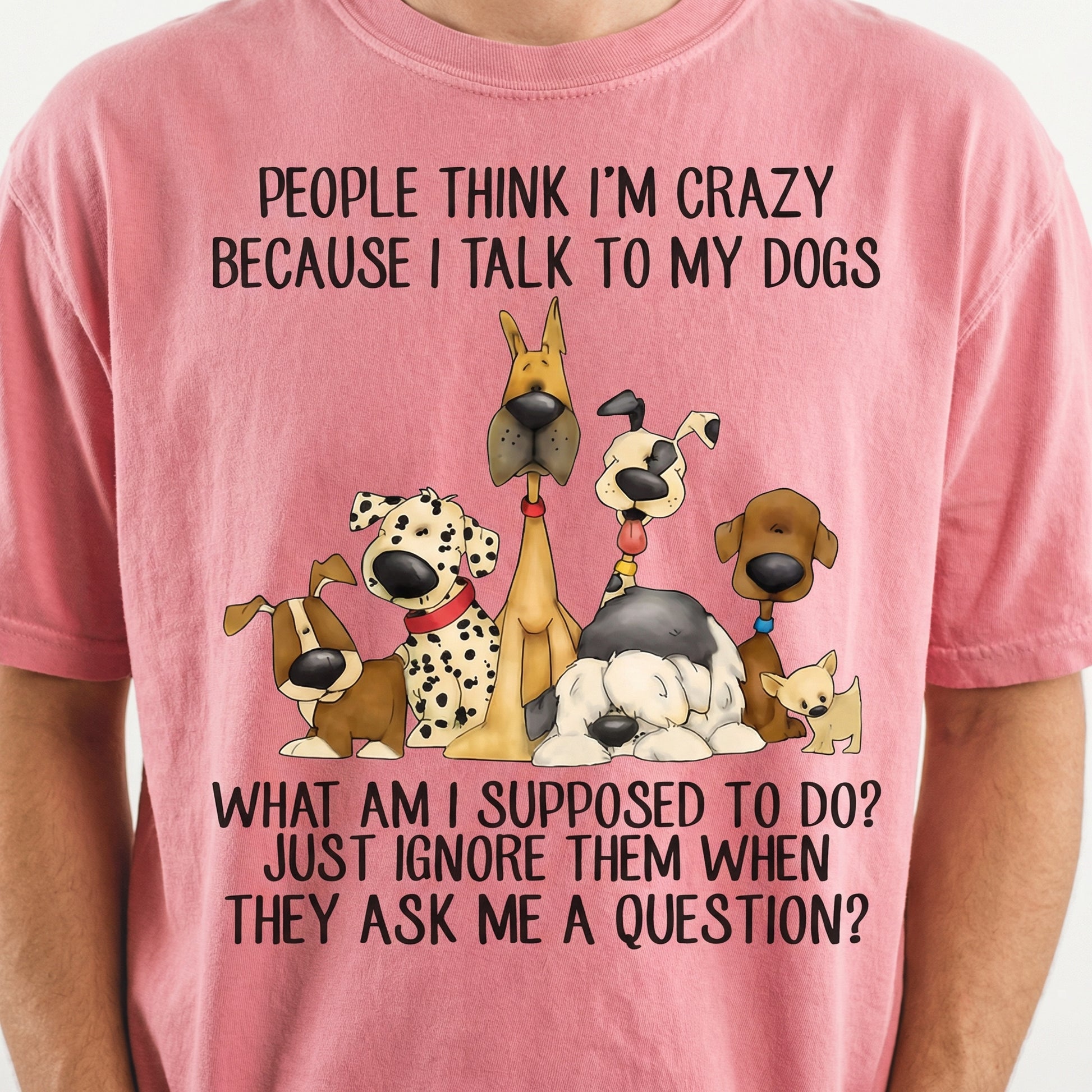Funny Dog T-Shirt - I Talk to My Dogs Graphic Tee - Gift for Dog Lovers