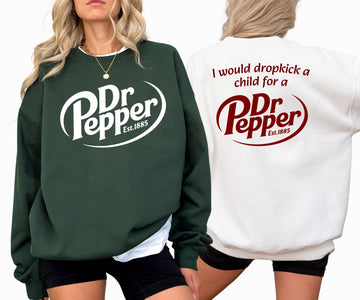 Funny Dr Pepper Inspired Sweatshirt – Retro Soda Humor Graphic Pullover