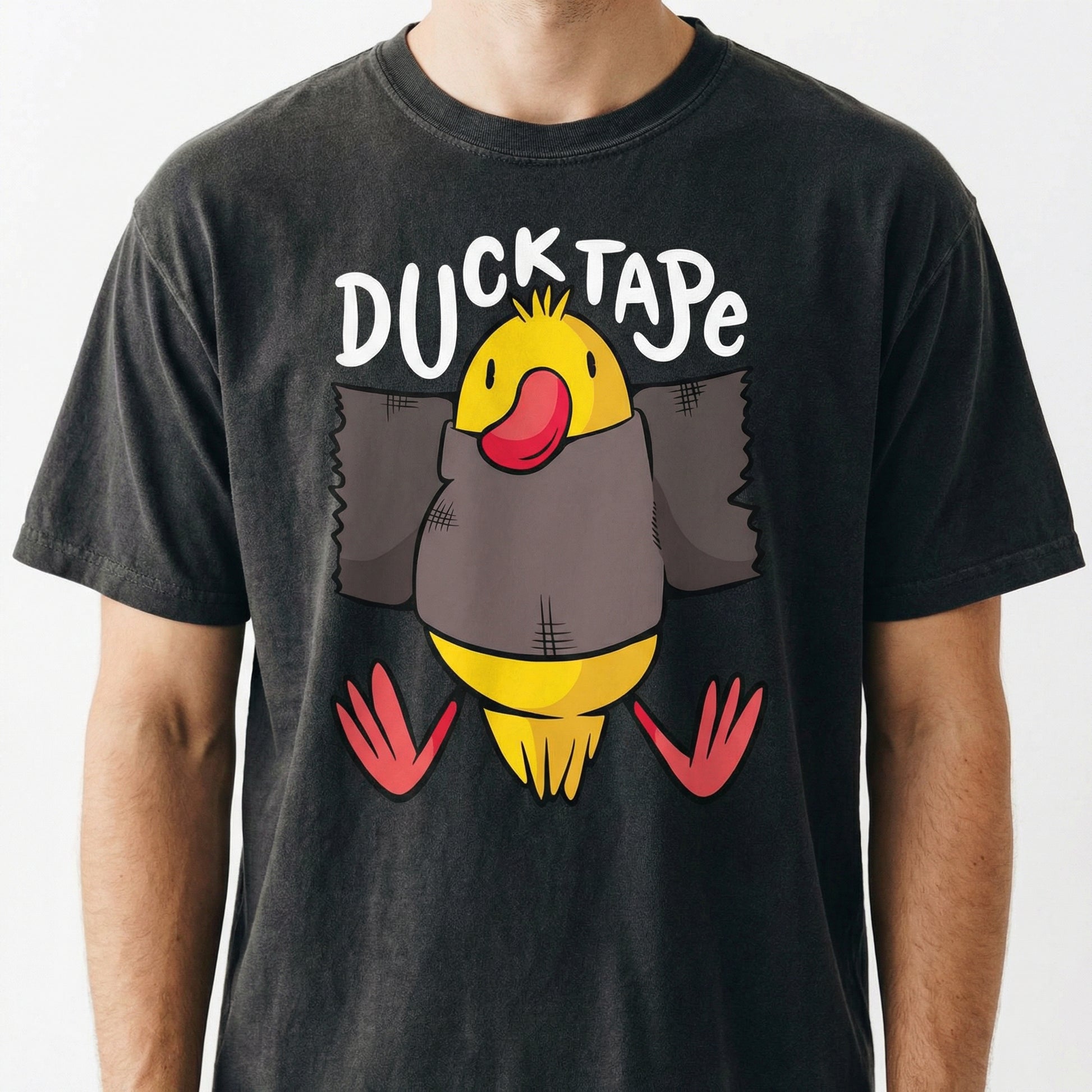 Funny Duct Tape Parody T-Shirt - Silly Duck Pun Graphic Tee