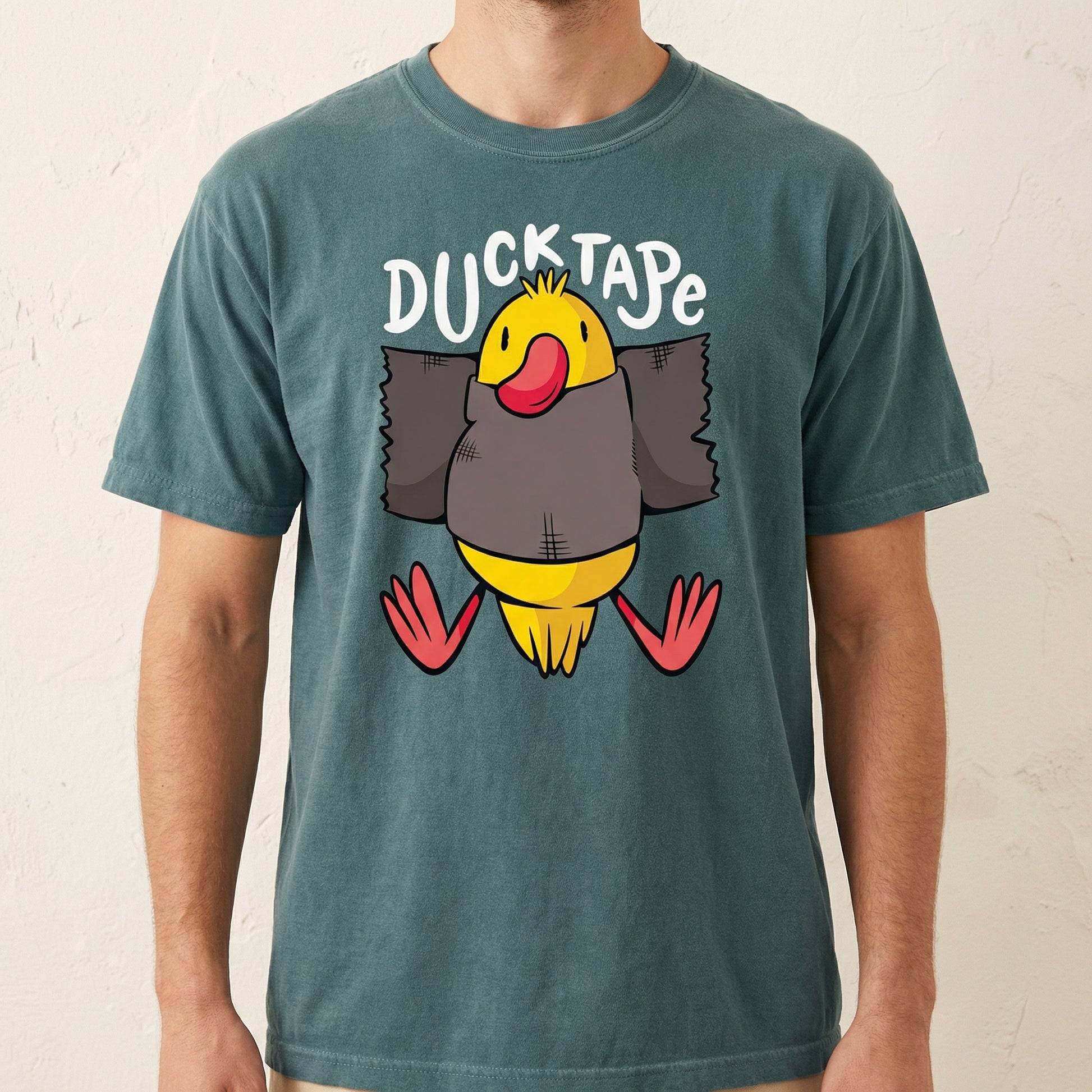 Funny Duct Tape Parody T-Shirt - Silly Duck Pun Graphic Tee