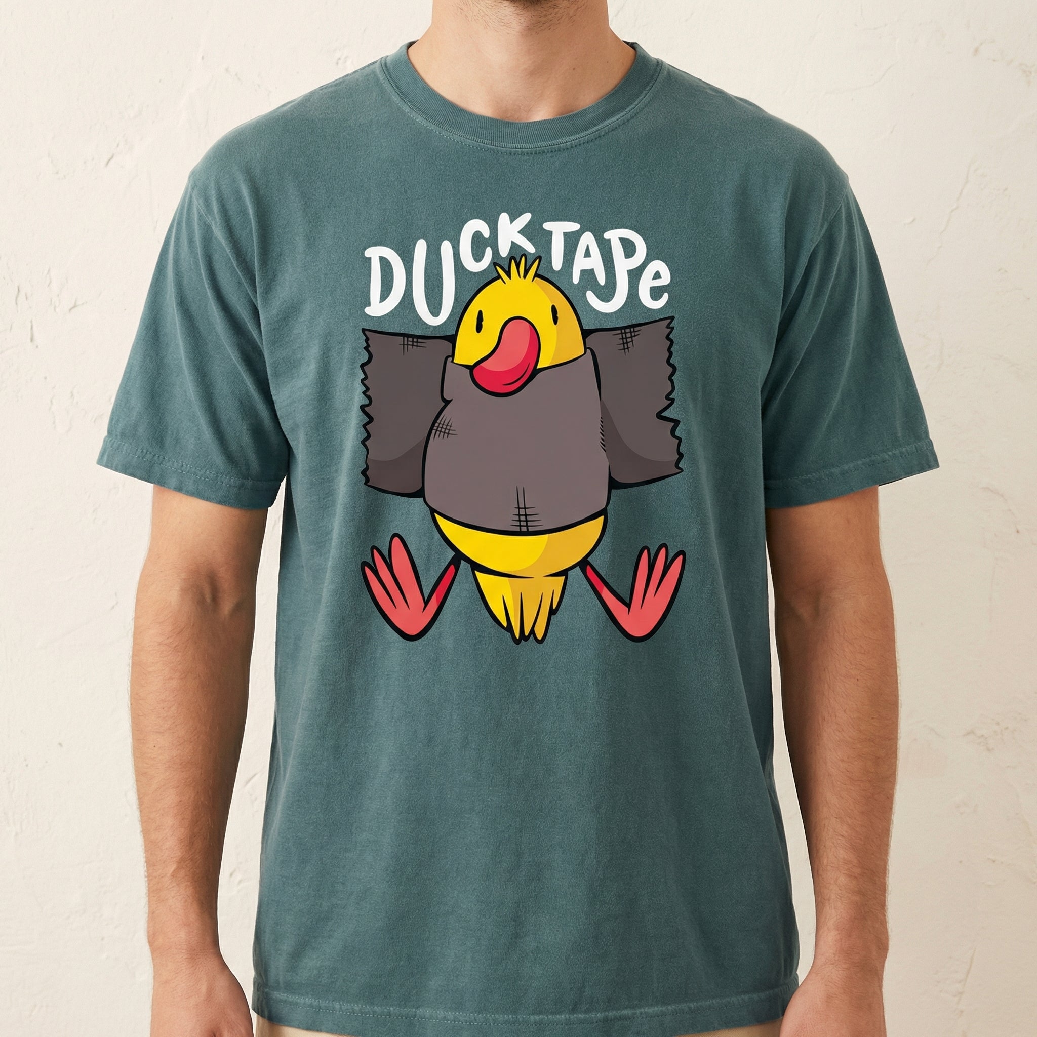 Funny Duct Tape Parody T-Shirt - Silly Duck Pun Graphic Tee