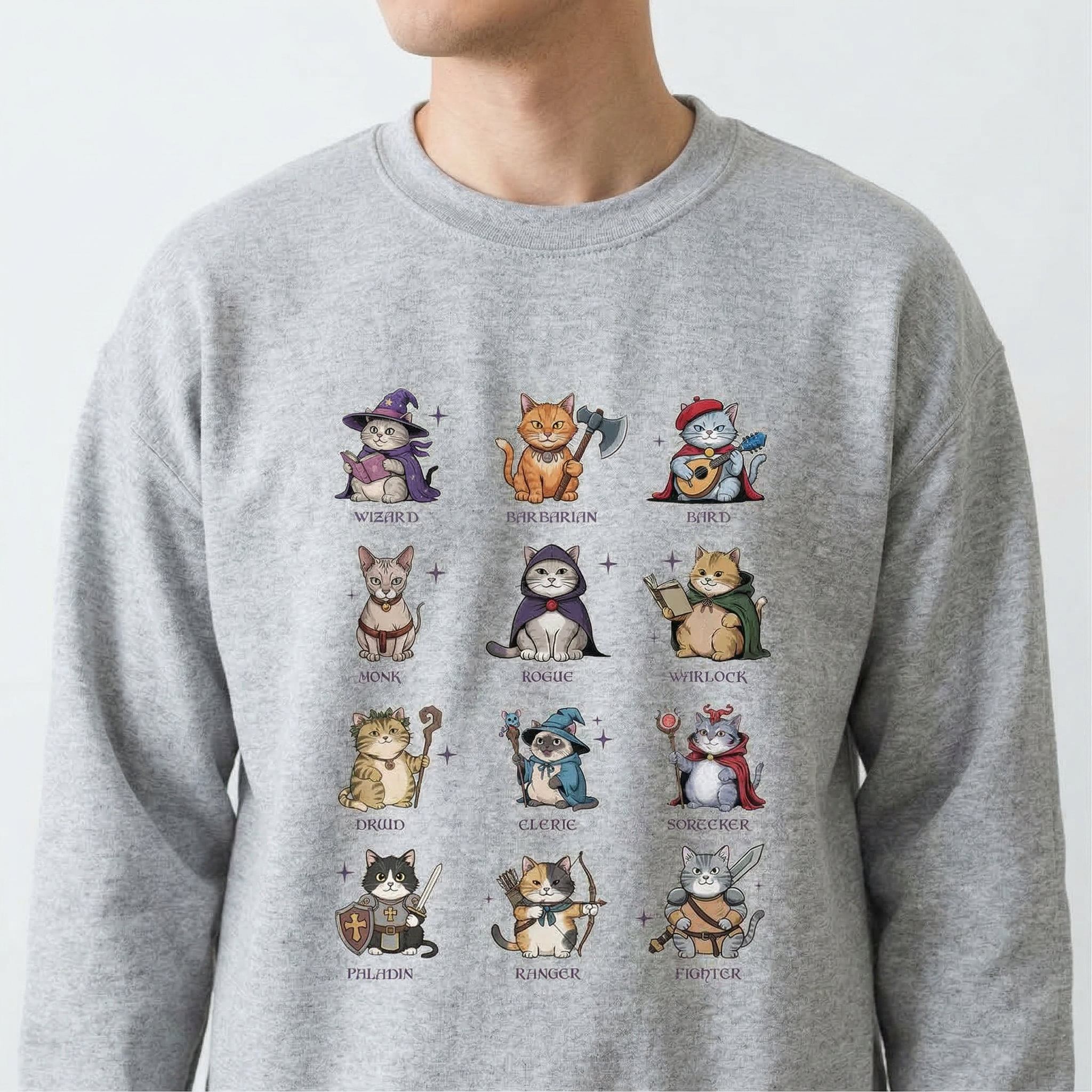 Funny Dungeon Cats Shirt – Retro D&D Cats Fantasy Role Playing Game Graphic Tee