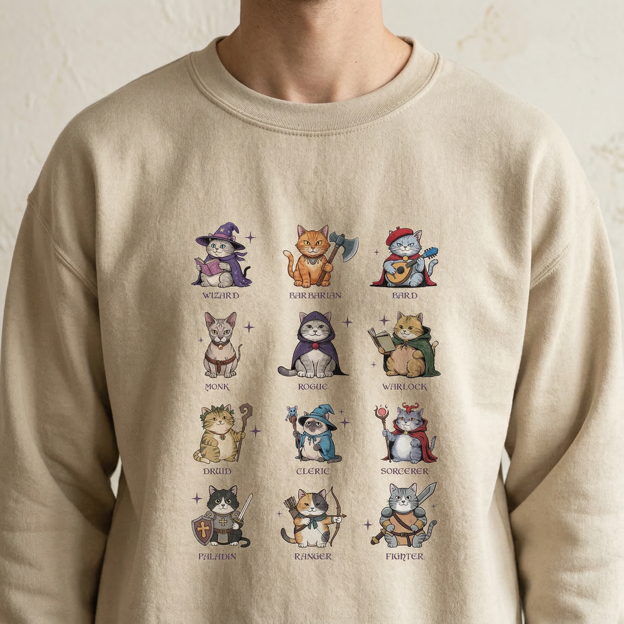 Funny Dungeon Cats Shirt – Retro D&D Cats Fantasy Role Playing Game Graphic Tee