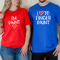 Funny Finger Paint Matching T-Shirts For Couples
