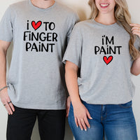 Funny Finger Paint Matching T-Shirts For Couples