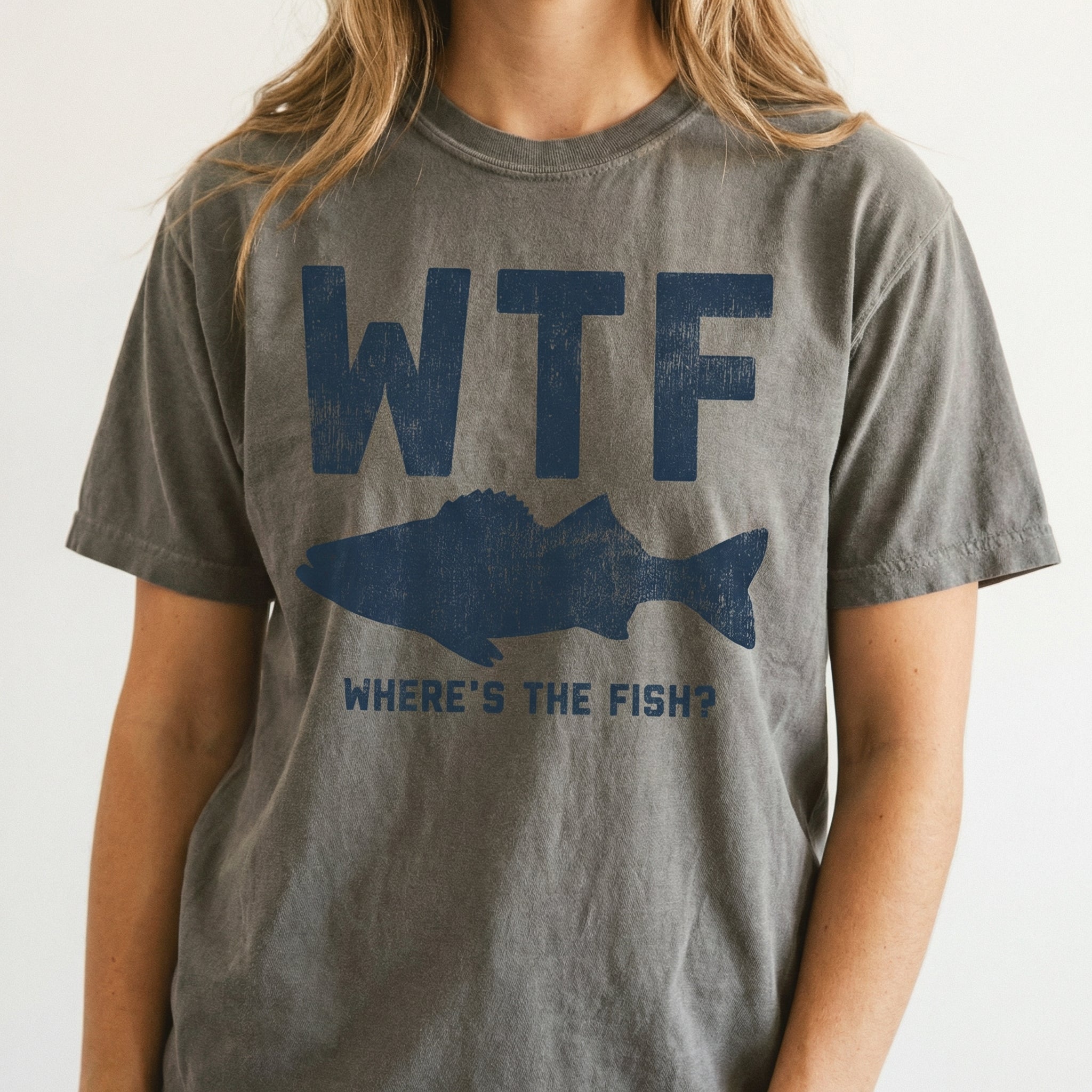 Funny Fishing T-Shirt – WTF Where’s the Fish Graphic Tee – Fisherman Gift