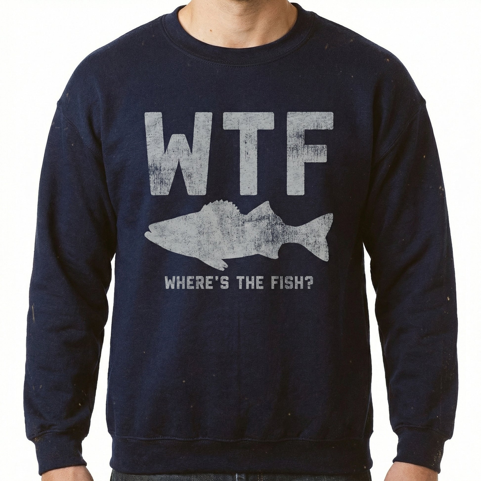 Funny Fishing T-Shirt – WTF Where’s the Fish Graphic Tee – Fisherman Gift