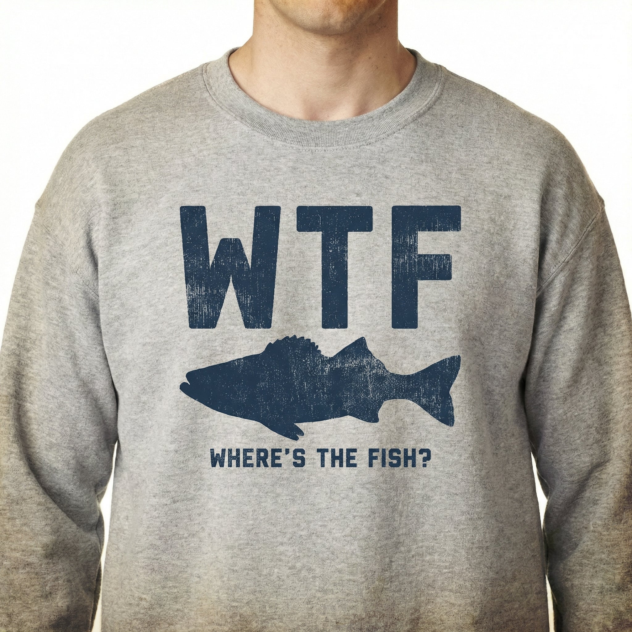Funny Fishing T-Shirt – WTF Where’s the Fish Graphic Tee – Fisherman Gift