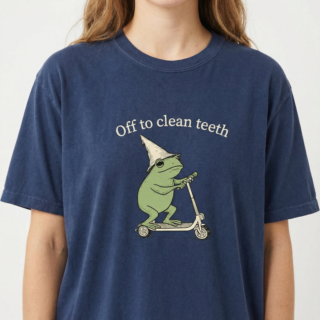 Funny Frog Dental Hygienist Shirt – Off to Clean Teeth Graphic Tee