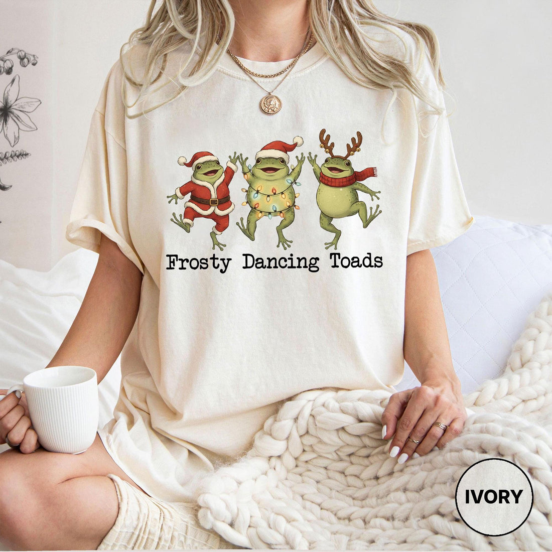 Funny Frosty Dancing Toads Christmas Sweatshirt – Political Holiday Shirt